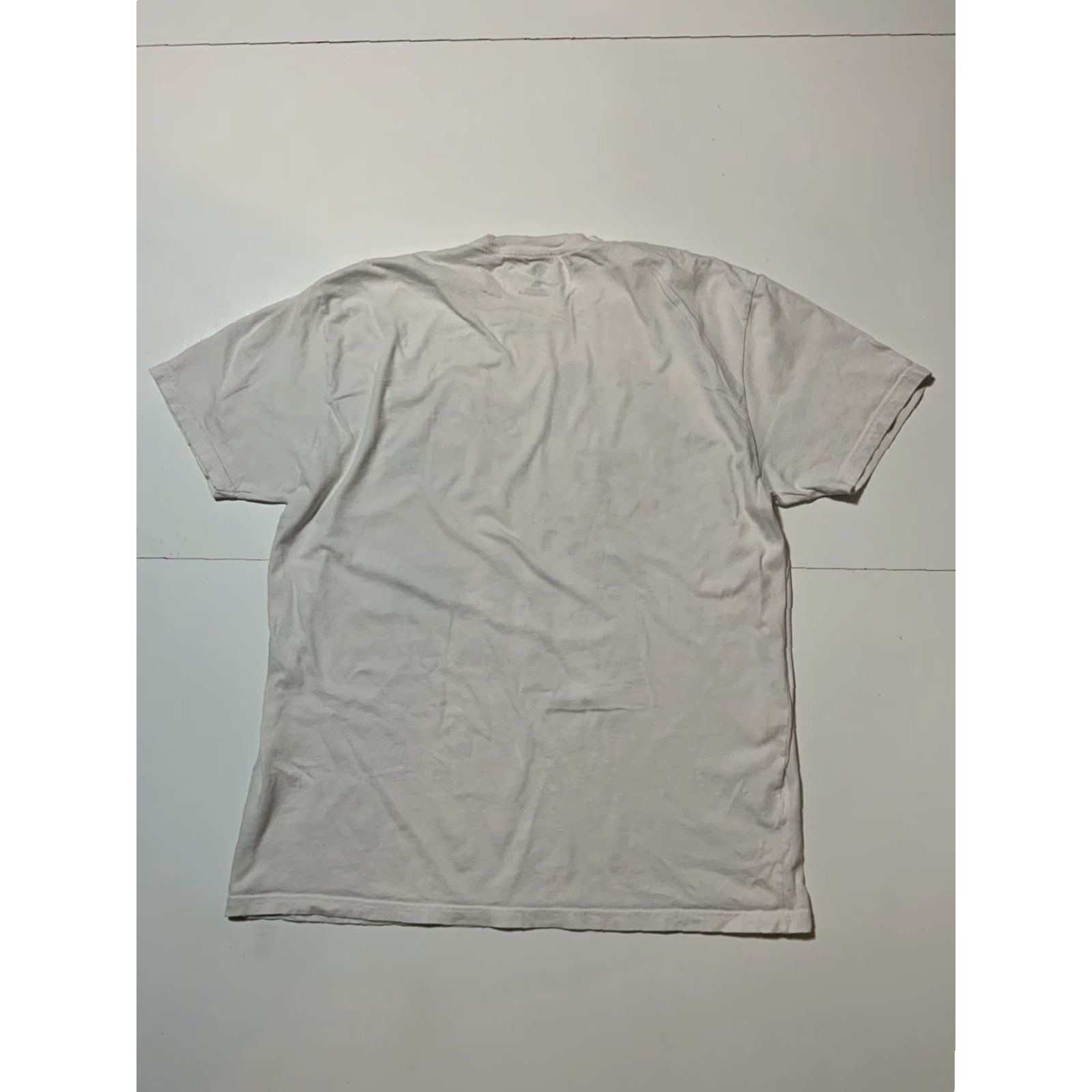 Vintage VINTAGE Lost In Los Angeles Frankenstein Still Figuring It Out Graphic S/S T-Shirt XL Mens White 50 Chest 30 Shoulder to Hem Size US XL / EU 56 / 4 - 3 Thumbnail