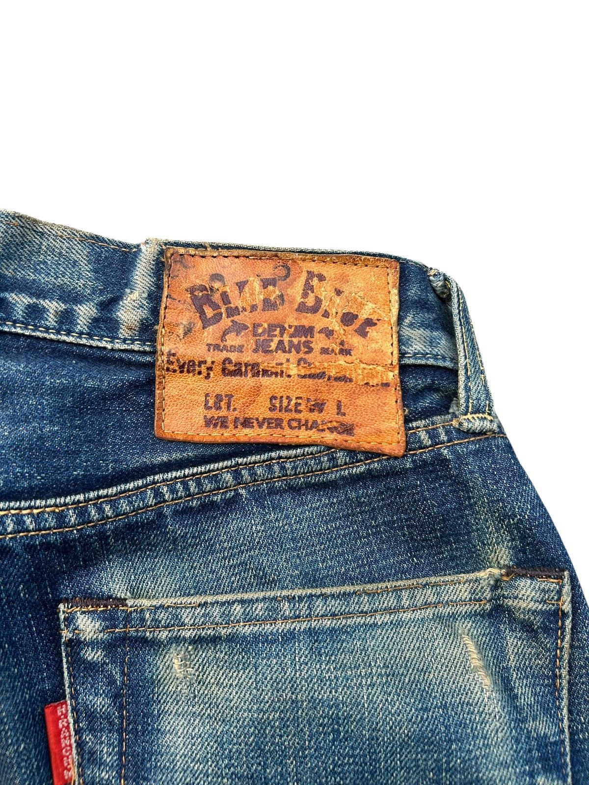 Kapital Vintage Blue Blue Hr Market Selvedge Distressed denim jeans Size US 30 / EU 46 - 3 Thumbnail