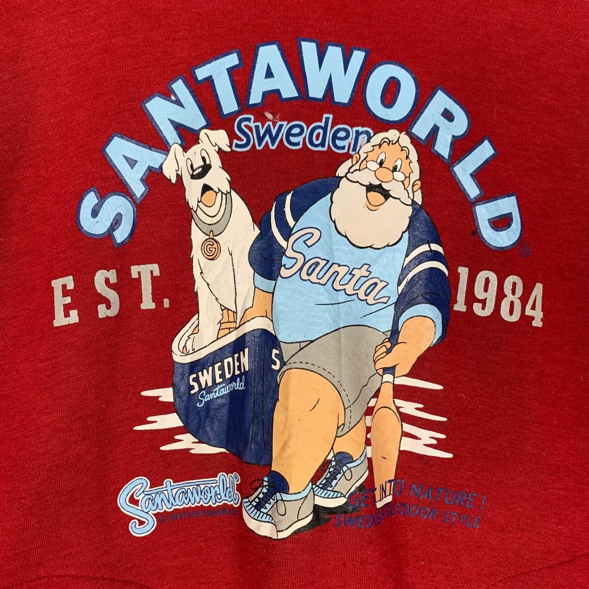 Japanese Brand SANTAWORLD Graphics Printed Hoodies Sweatshirt #1483-C67 Size US L / EU 52-54 / 3 - 13 Thumbnail