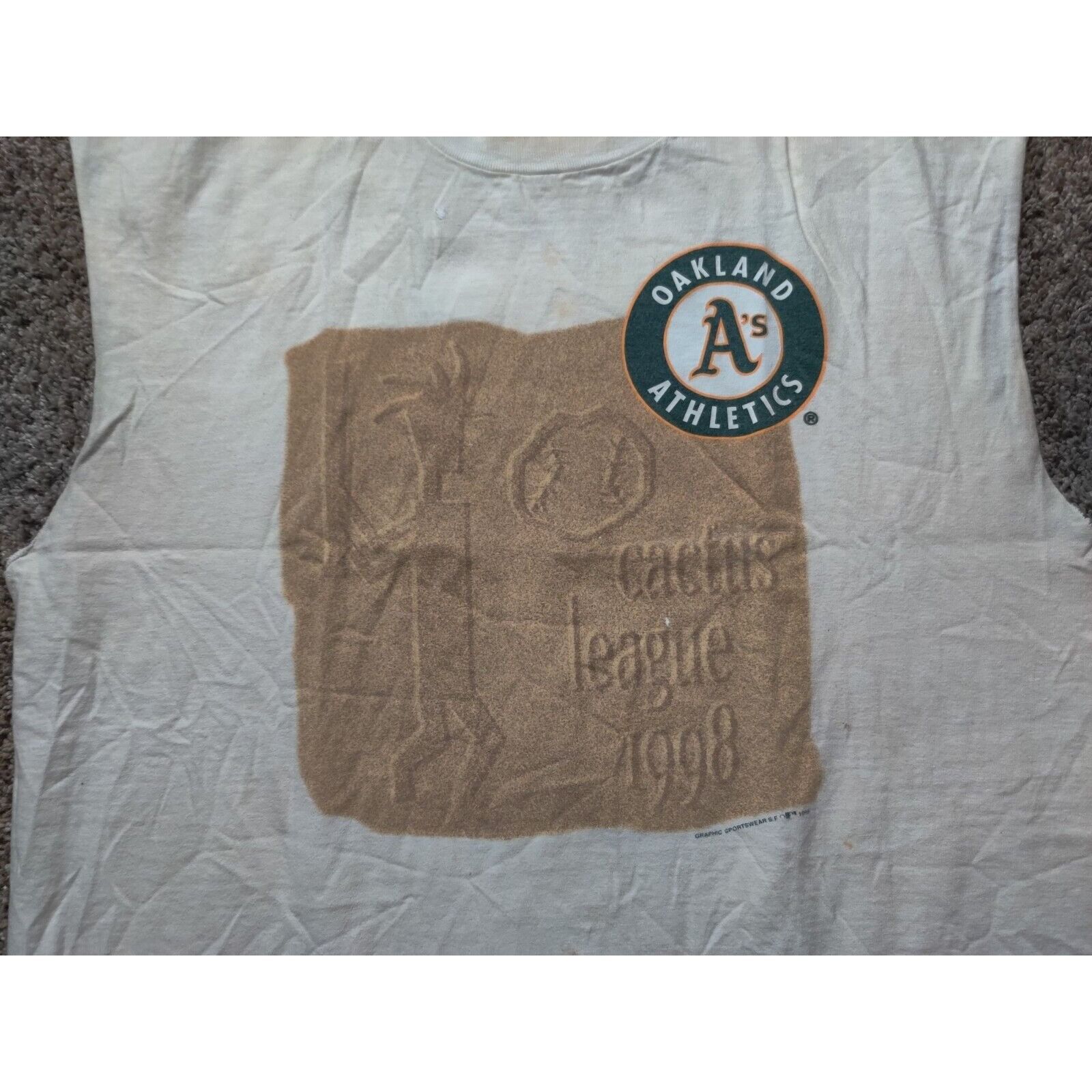 MLB VINTAGE Oakland Athletics Shirt Adult Mens Cactus League Size US XL / EU 56 / 4 - 2 Thumbnail