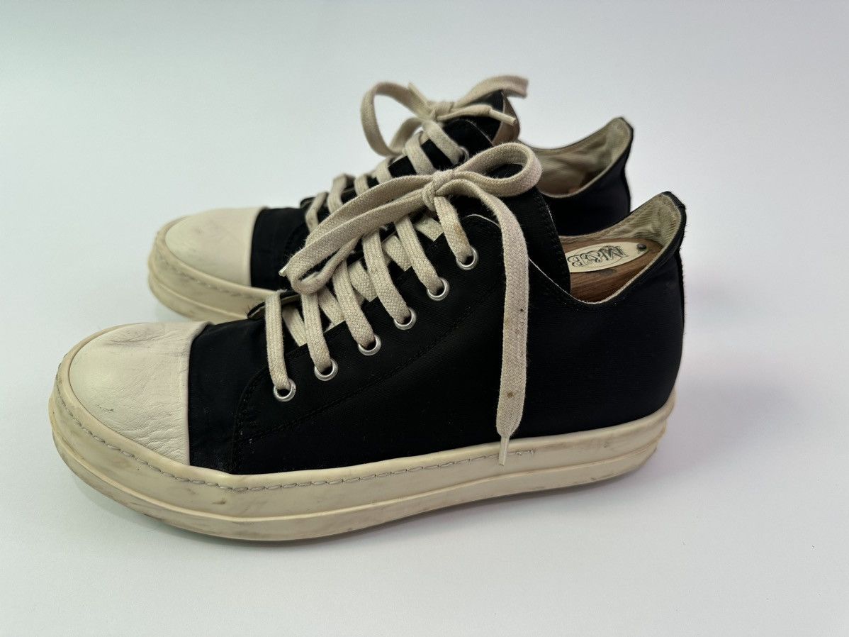 Rick Owens Rick Owens DRKSHDW Black white Cotton Nylon low sneaker US10 Size US 7.5 / EU 40-41 - 4 Thumbnail