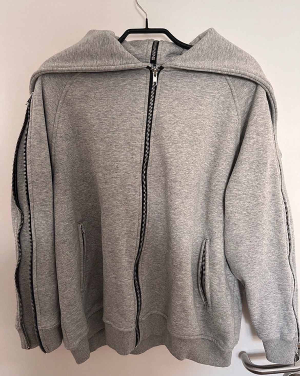 Designer × Japanese Brand × Vintage Srrysora Ziperior Zip-Hoodie Grey Size US L / EU 52-54 / 3 - 1 Thumbnail