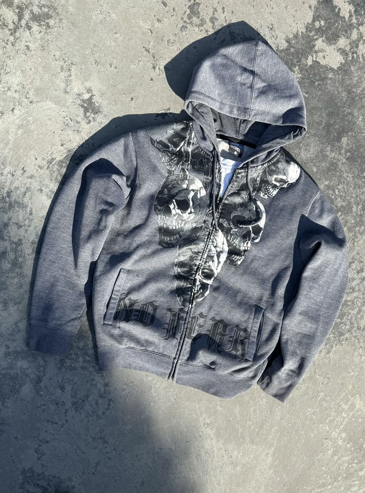 No Fear Vintage No Fear Rare Skull Chain Y2K Baggy Rap Sk8 Hoodie Size US S / EU 44-46 / 1 - 1 Thumbnail