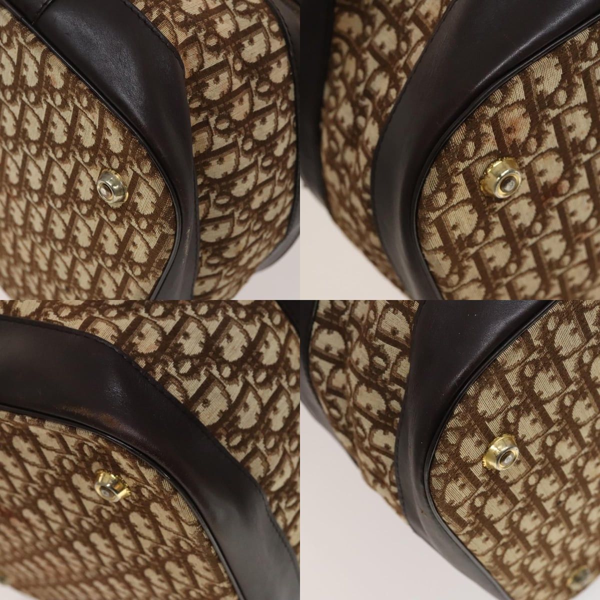 Dior DIOR Trotter Canvas Shoulder Bag Brown Gold Size ONE SIZE - 10 Thumbnail
