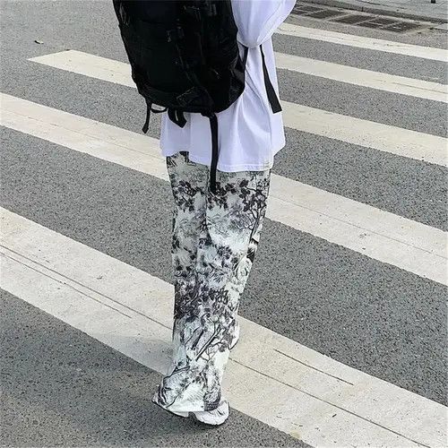 Jean Graffiti Pants Harajuku Loose Size US 32 / EU 48 - 4 Thumbnail