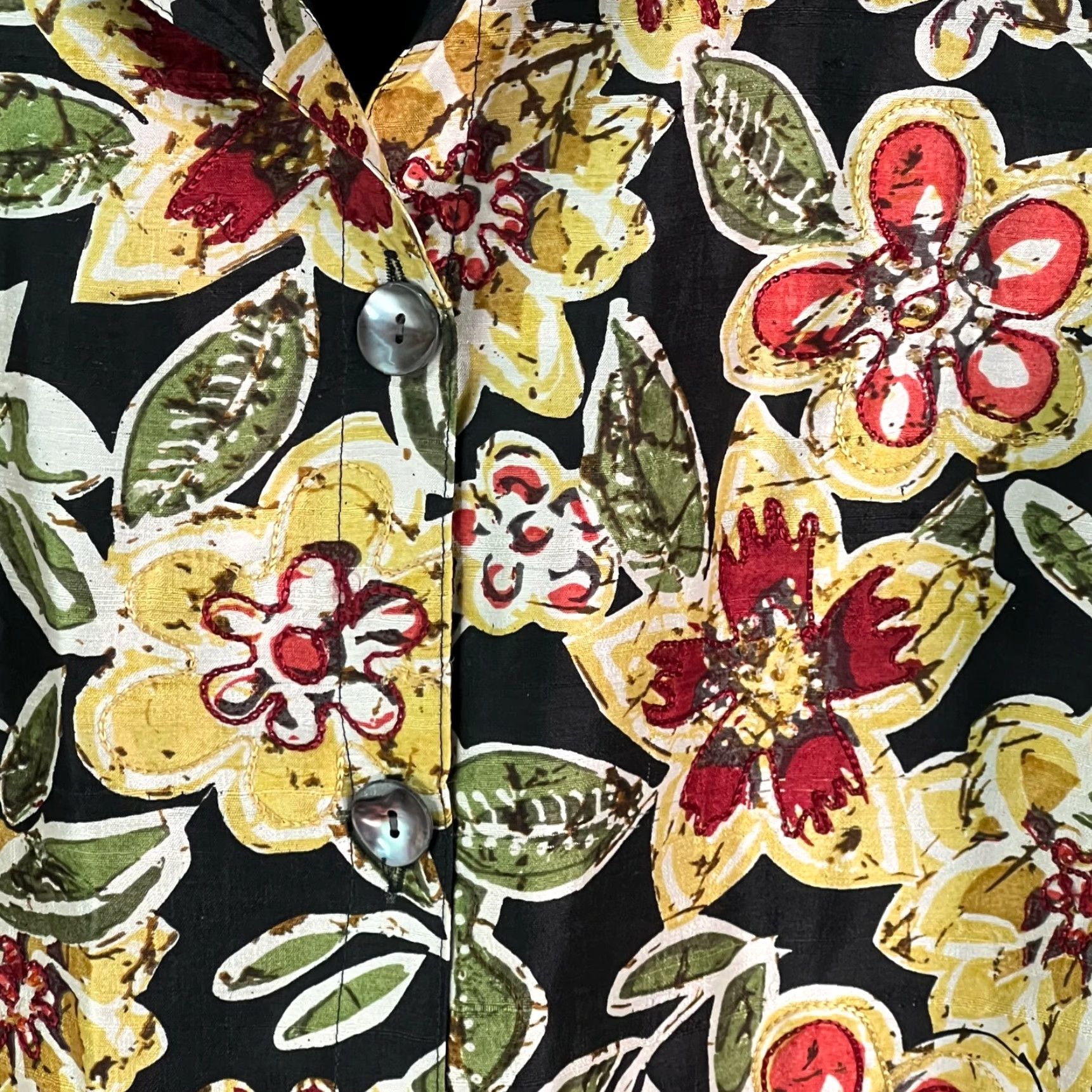 Laura Ashley Laura Ashley Shirt Jacket Woman Multicolor Floral 3/4 Sleeve Button Up Silk Rayon Collared M Size M / US 6-8 / IT 42-44 - 5 Thumbnail