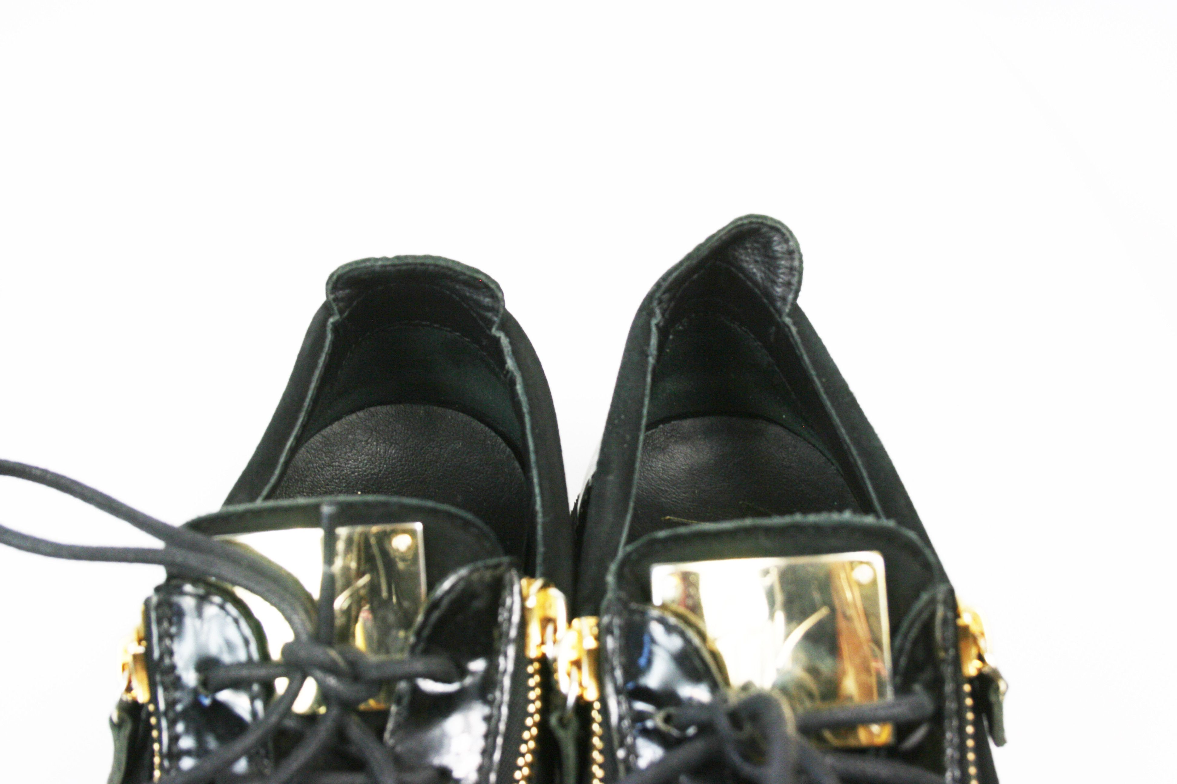 Giuseppe Zanotti May London Zippers Suede Leather Low Sneakers Size US 11 / EU 44 - 8 Thumbnail