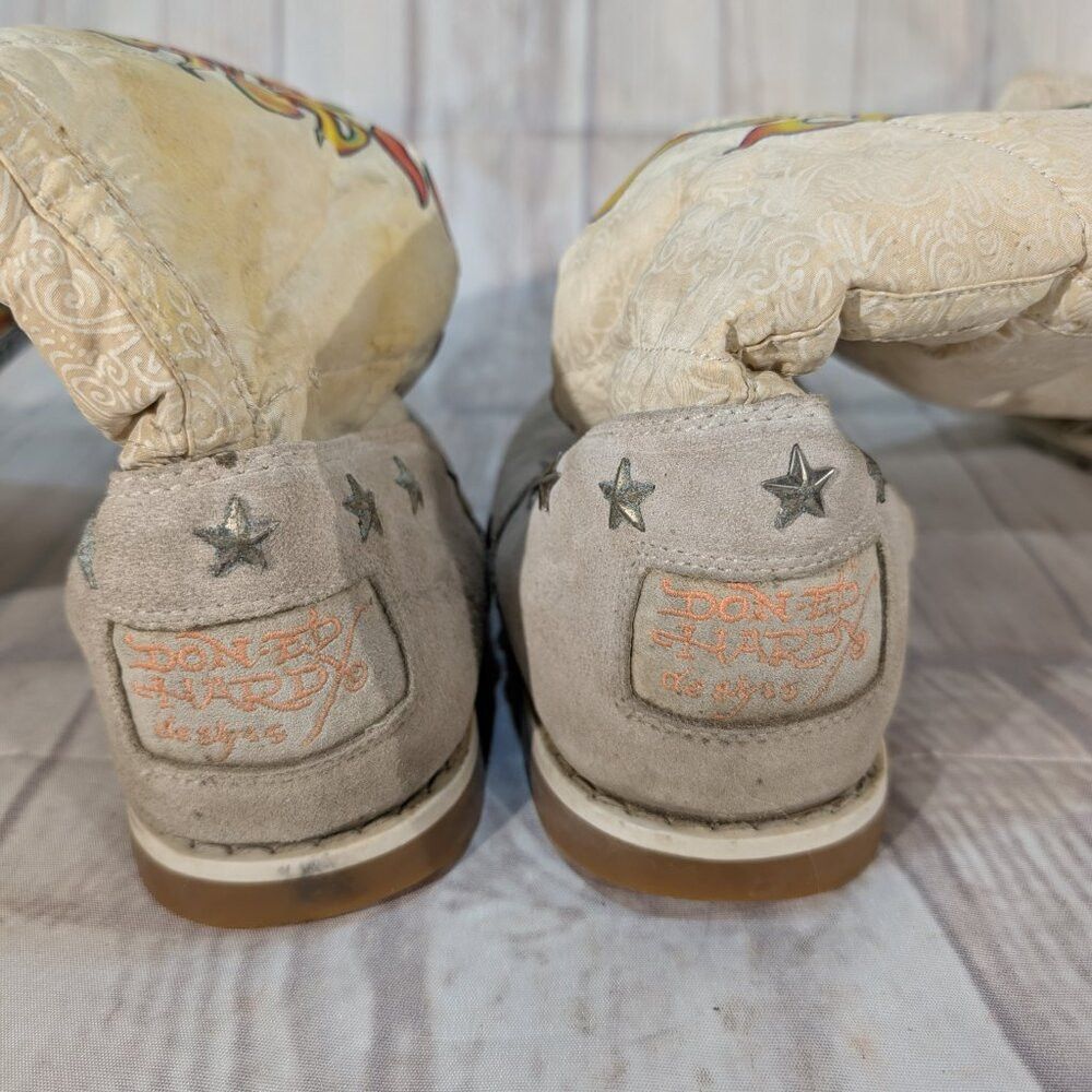 Ed Hardy Don Ed Hardy Women's Beige Tiger Faux Fur Suede Lined Star Size US 9 / IT 39 - 9 Thumbnail