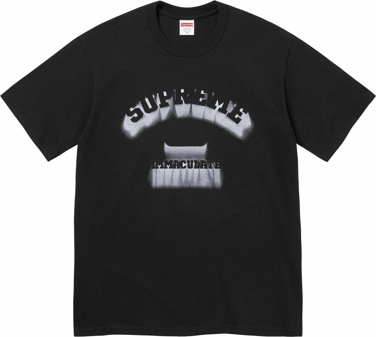 Image of Supreme Shadow Logo Tee Short Sleeve Black T-Shirt Ss24 Xl, Men's