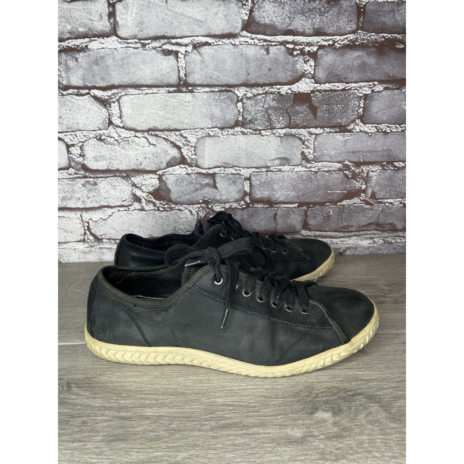 John Varvatos John Varvatos Hattan Black Leather Low Top Lace Sneakers Sho Size US 9 / EU 42 - 13 Thumbnail