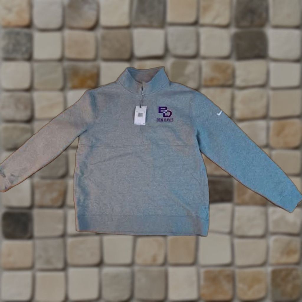 Nike VINTAGE? Nike Ben Davis 1/4 Zip Grey Pullover Embroidered Sweatshirt NWT XXL Size US XXL / EU 58 / 5 - 1 Thumbnail