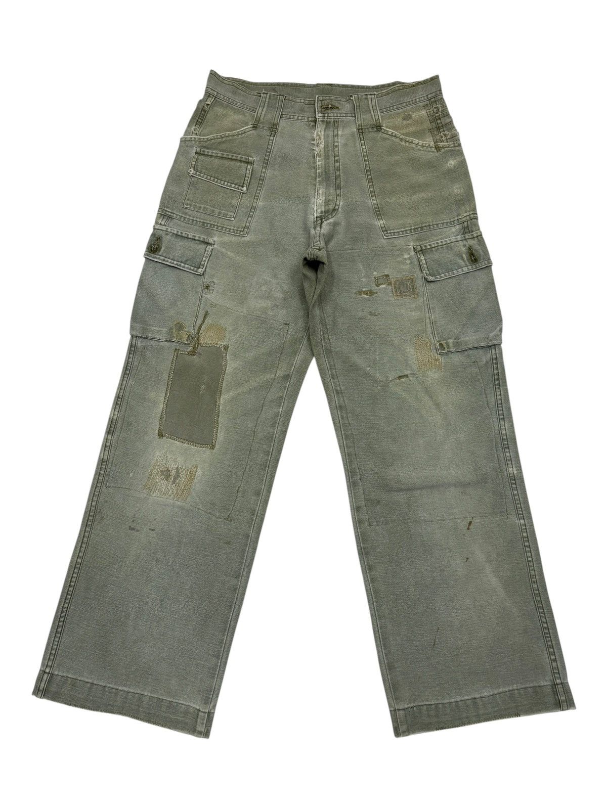 Vintage Vintage US Army Distressed Fatigue Pant Cargo Workwear Size US 29 - 1 Thumbnail