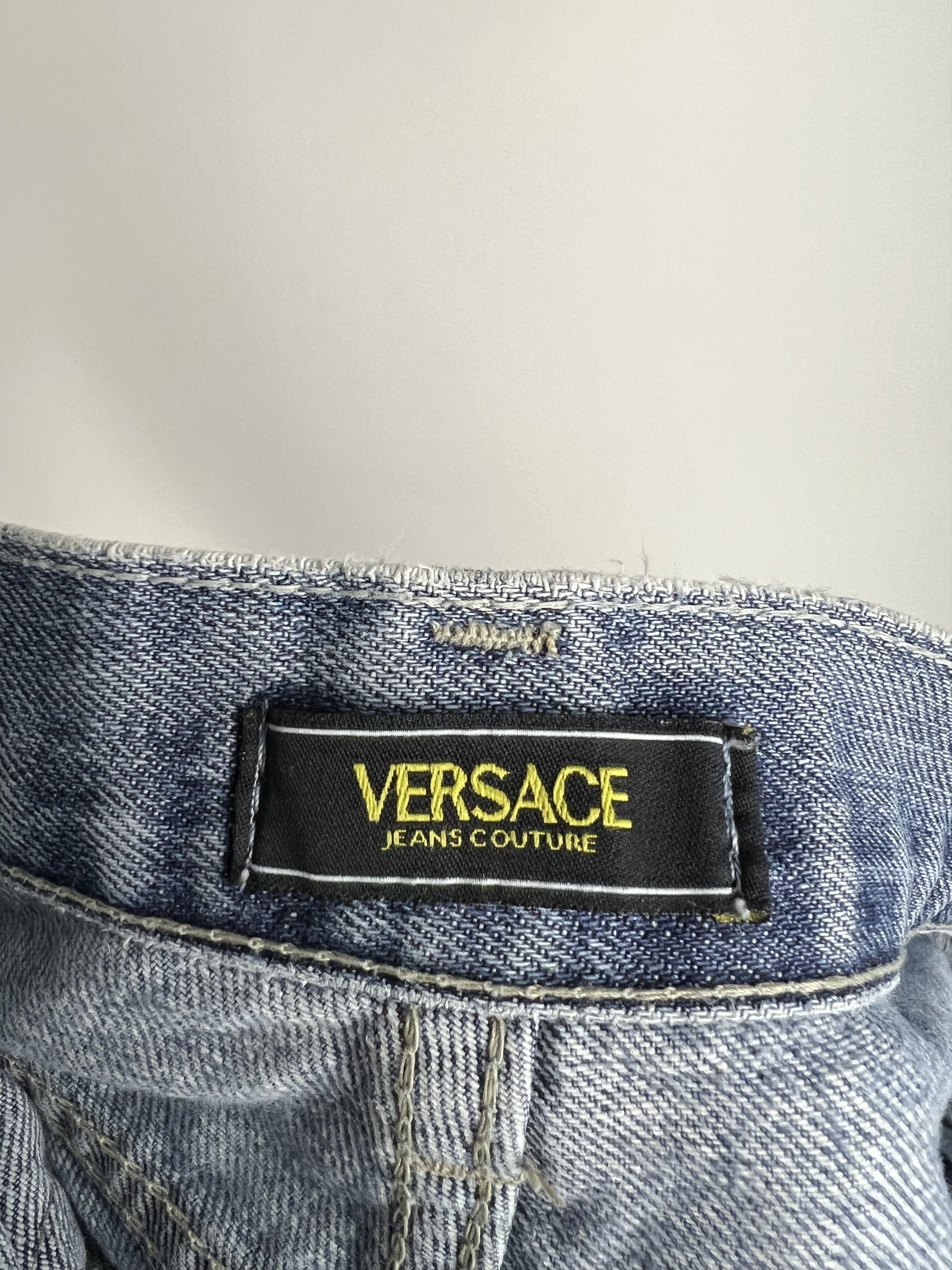 Versace Jeans Couture Rare Vintage Versace Jeans Couture Distressed Denim Pants Size US 31 - 14 Thumbnail