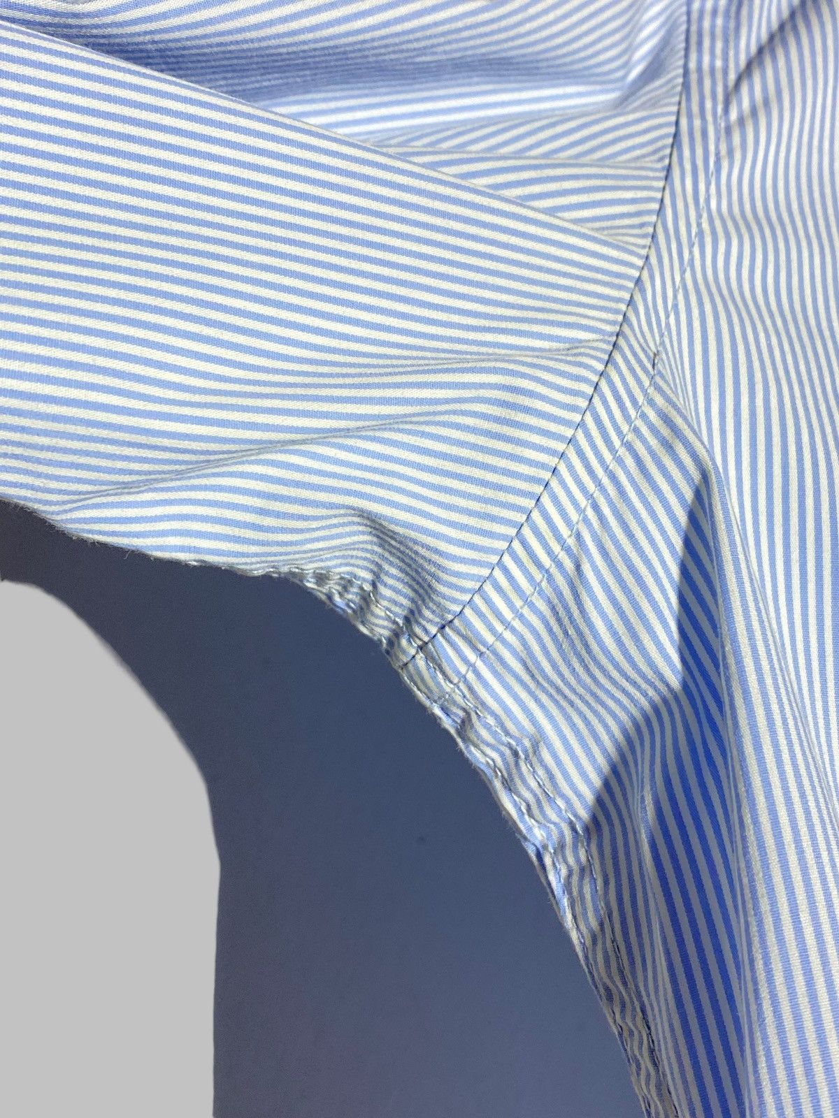 Dolce & Gabbana Dolce & Gabbana Blue White Pinstripe Dress Shirt Slim Fit Size US M / EU 48-50 / 2 - 11 Thumbnail