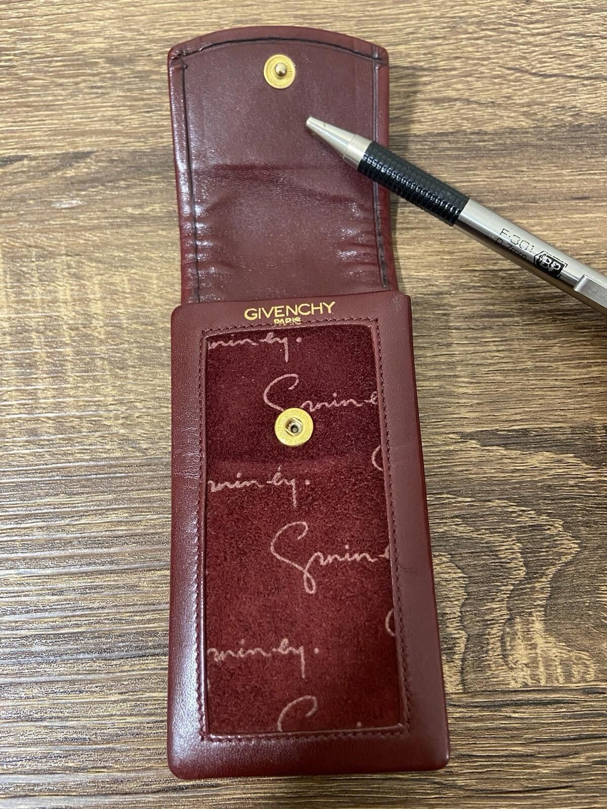 Givenchy vintage red leather suede cigarette case small bag