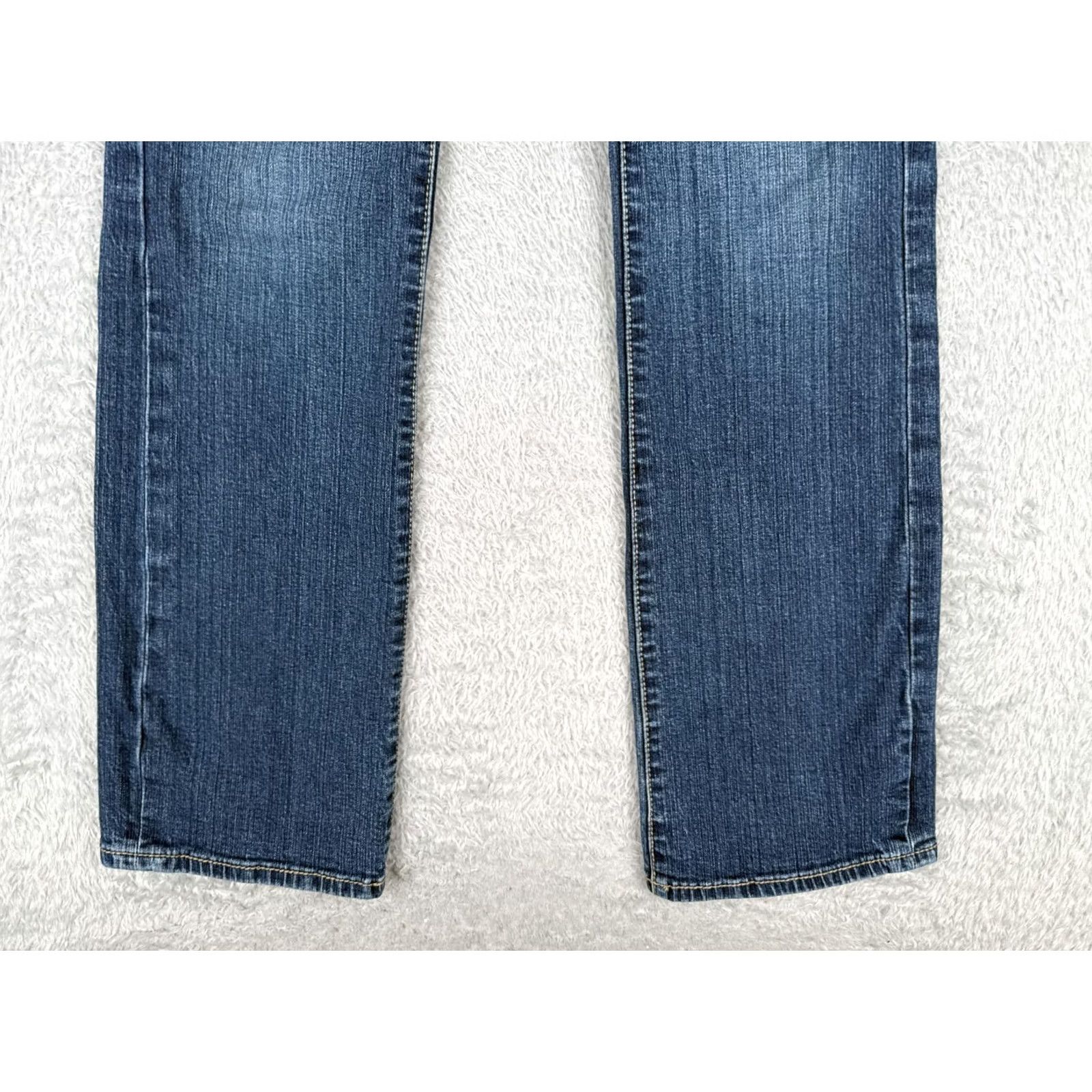 AG Jeans Jag Jeans Womens Jeans 6 Blue Denim Mid Rise Bootcut Cotton Embroidered 27x32 Size 28" / US 6 / IT 42 - 2 Thumbnail