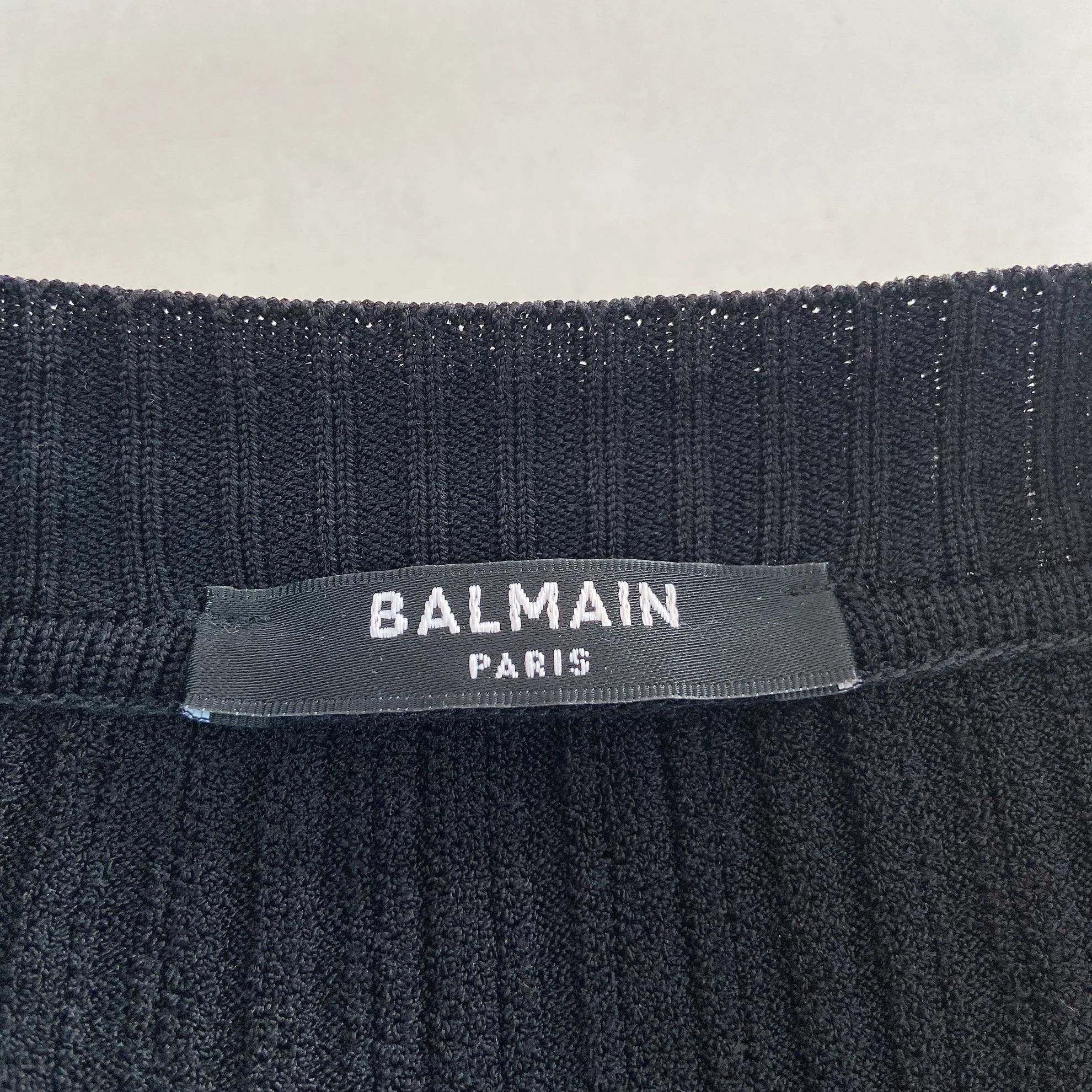 Balmain Balmain Black Silver Button Knit Sweater 36 Size XS / US 0-2 / IT 36-38 - 6 Thumbnail