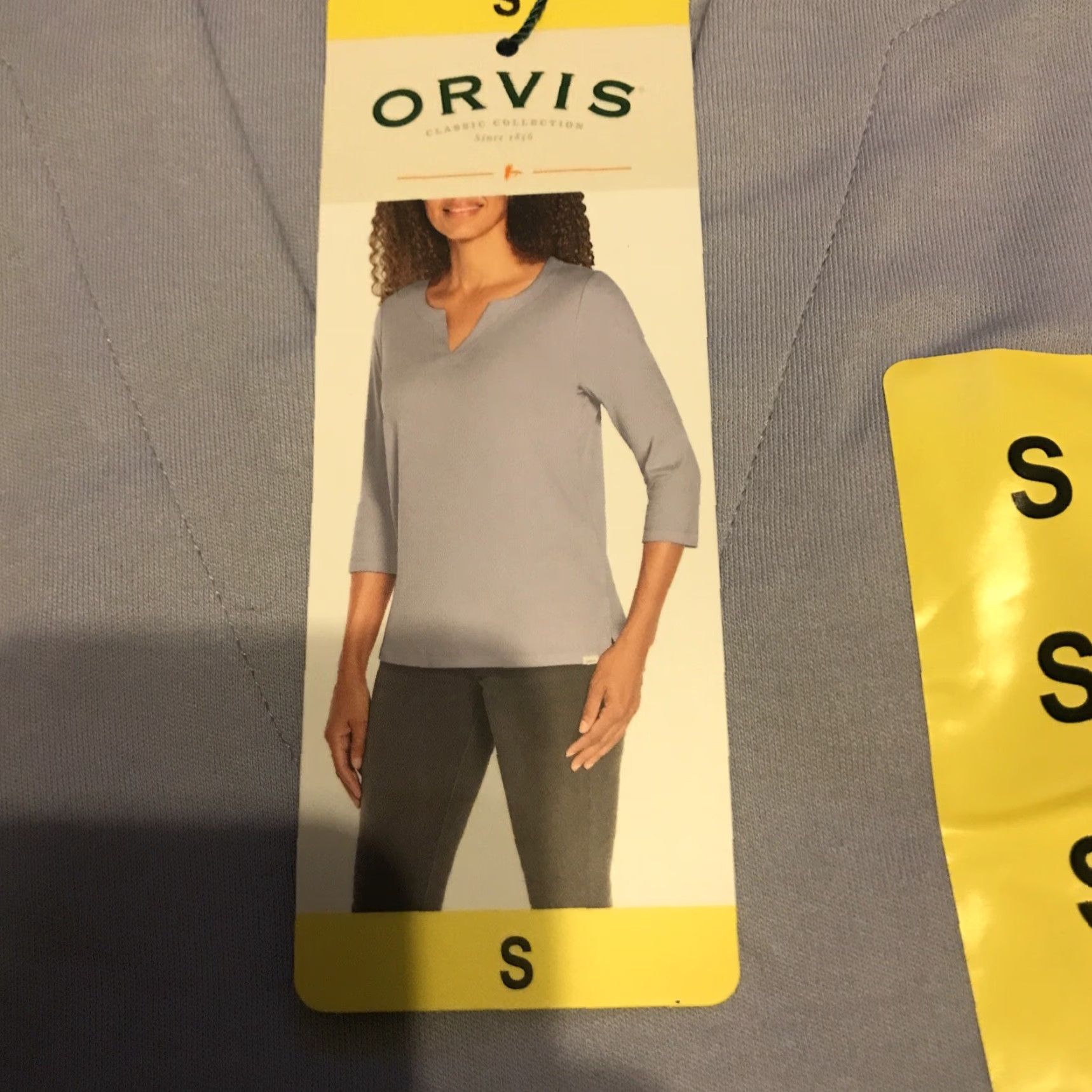 Orvis Orvis Shirt Womens Purple 3/4 Sleeve Pima Cotton Top Adult Small S 3/4 Sleeve Shirt Shirt T-Shirt Top Womens Size S / US 4 / IT 40 - 2 Thumbnail