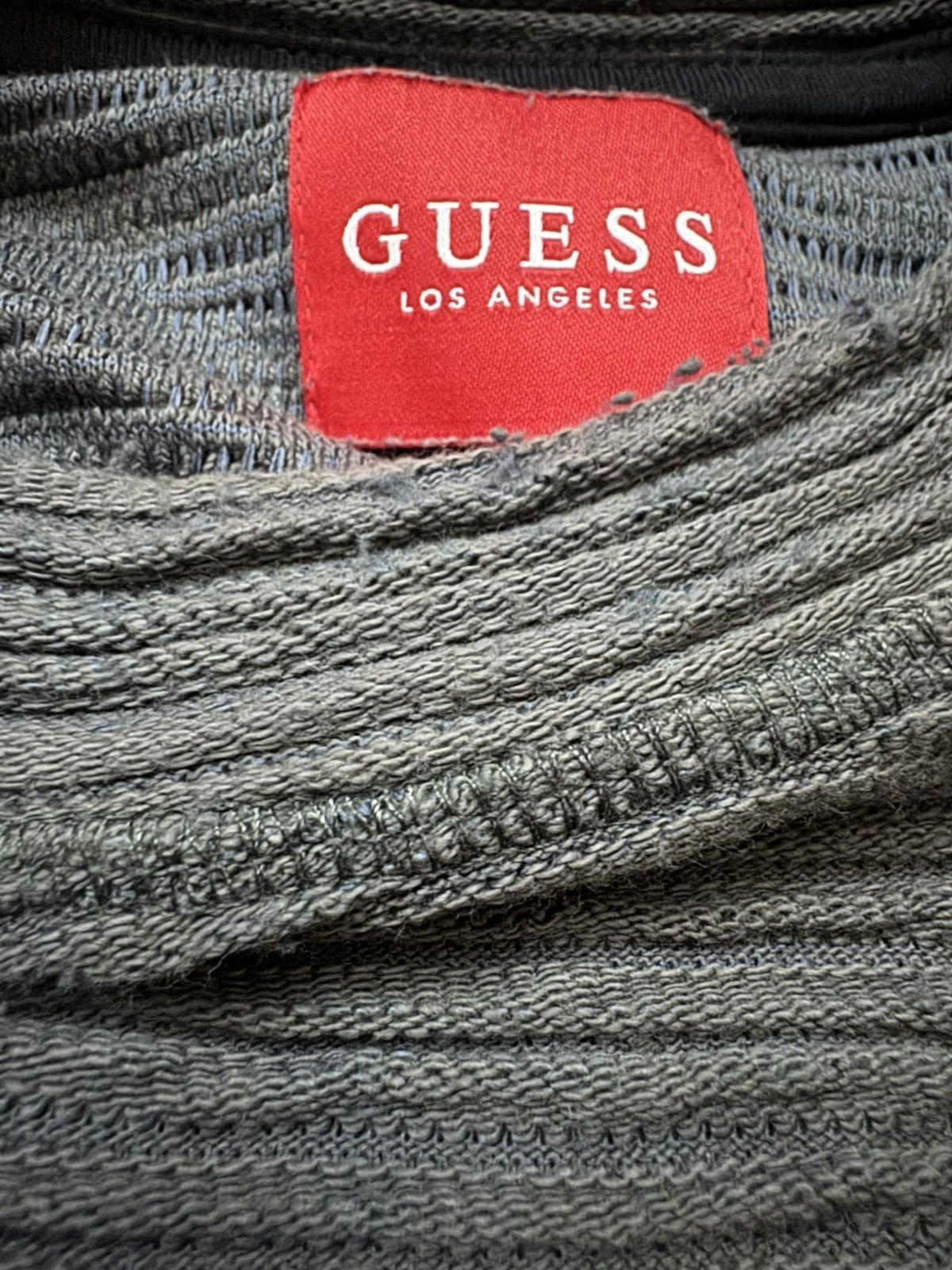 Vintage Guess Men's Grey Textured Long-Sleeve Shirt Modern Style! Size US L / EU 52-54 / 3 - 5 Thumbnail
