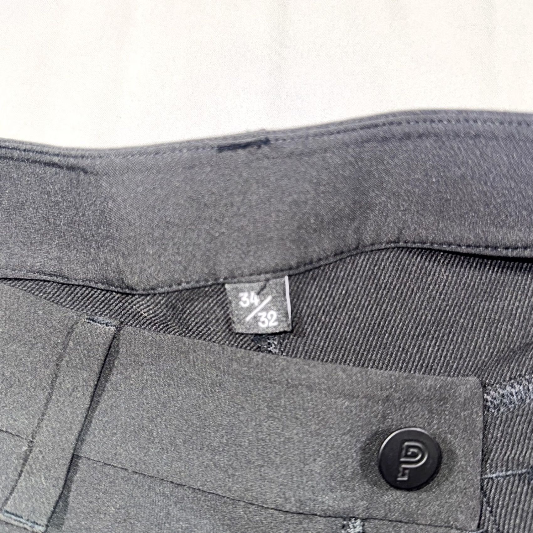 Vintage Public Rec Pants Mens 34x32 Black Slim Chino Tapered 5-Pocket Logo Zipper Casual Travel Modern Size US 34 / EU 50 - 5 Thumbnail