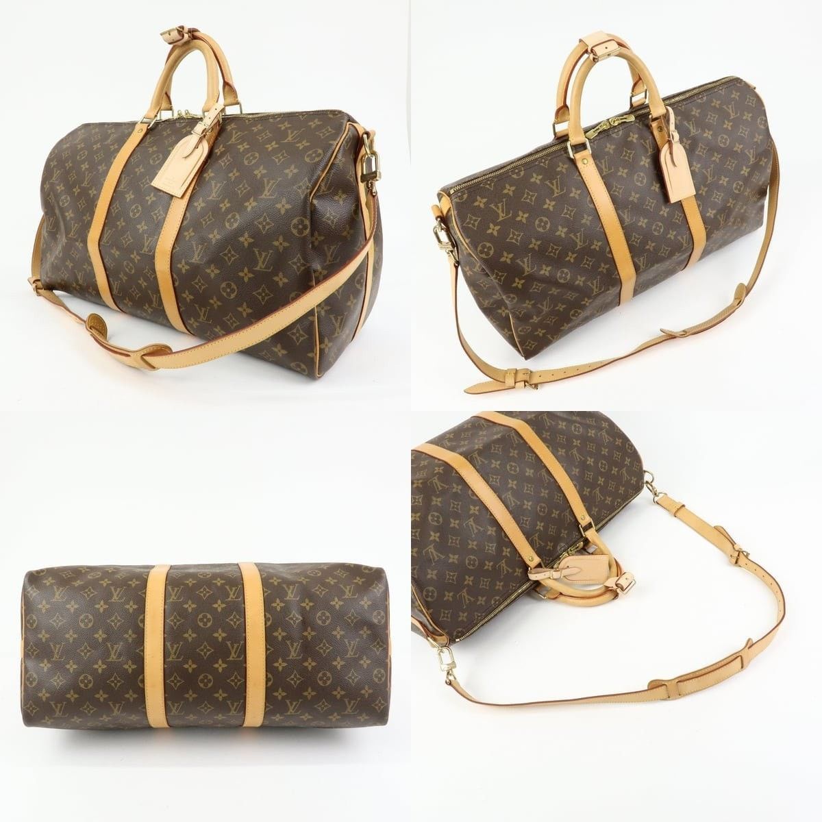Louis Vuitton Louis Vuitton Monogram Keepall Bandouliere 50 Duffle Bag Size ONE SIZE - 3 Thumbnail