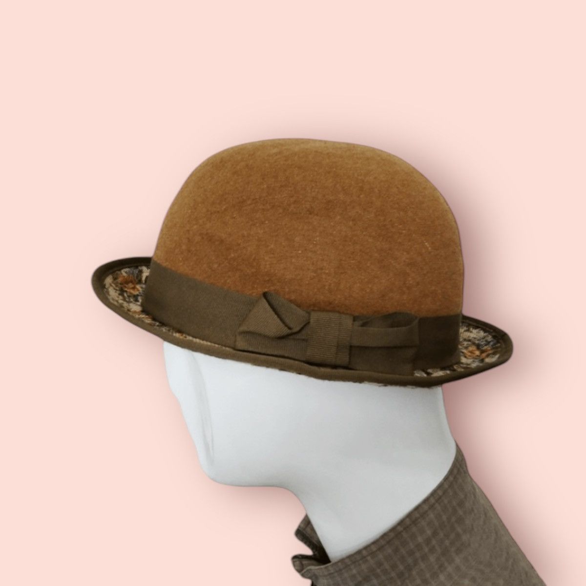 Designer × Japanese Brand × Vintage VINTAGE OLIVE DES OLIVE BOWLER HAT JAPAN Size ONE SIZE - 8 Thumbnail