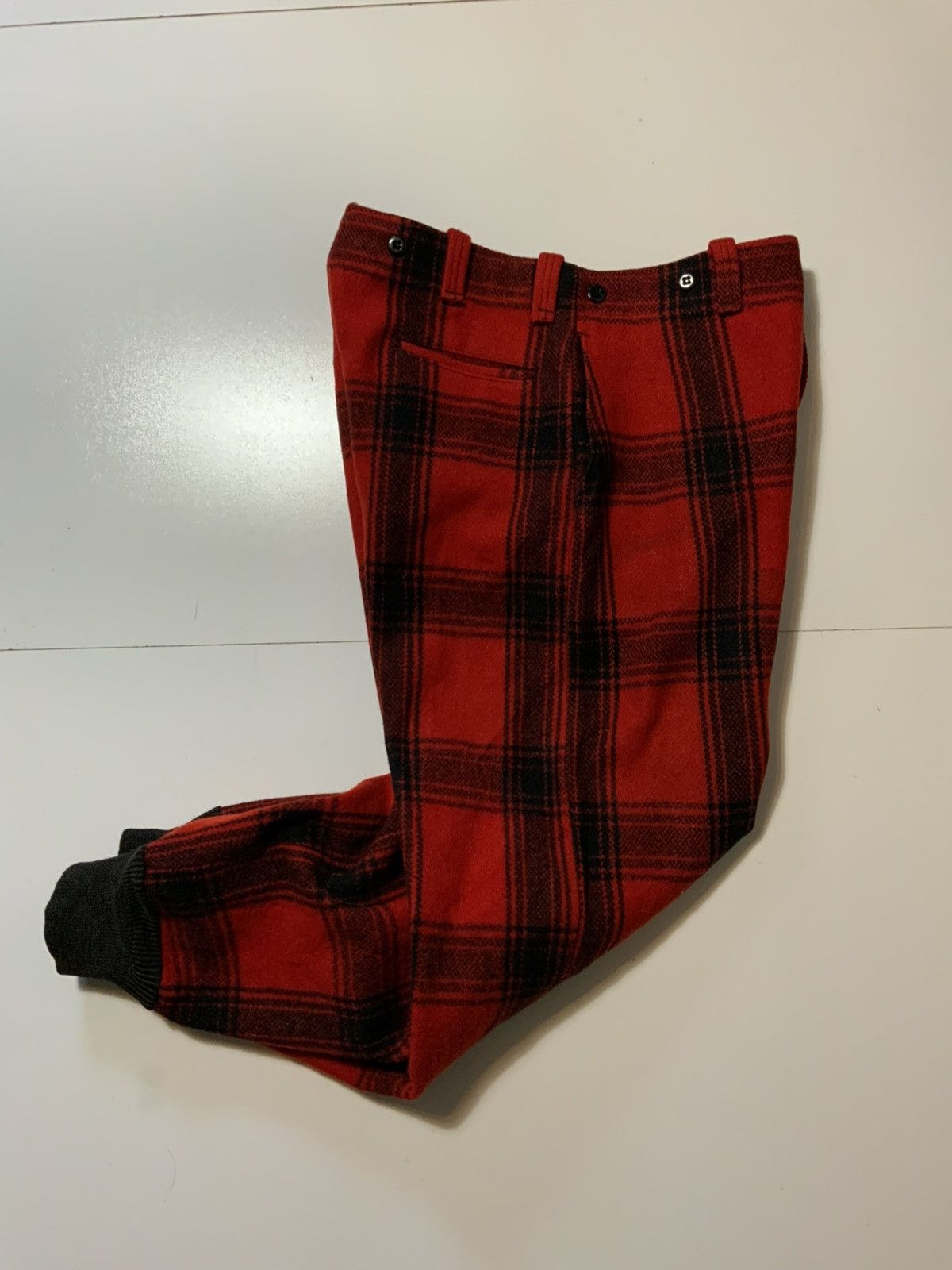 Vintage Vintage 1960s Boat Sail Drill Buffalo Plaid Wool Rapid Pants Size US 34 / EU 50 - 2 Thumbnail