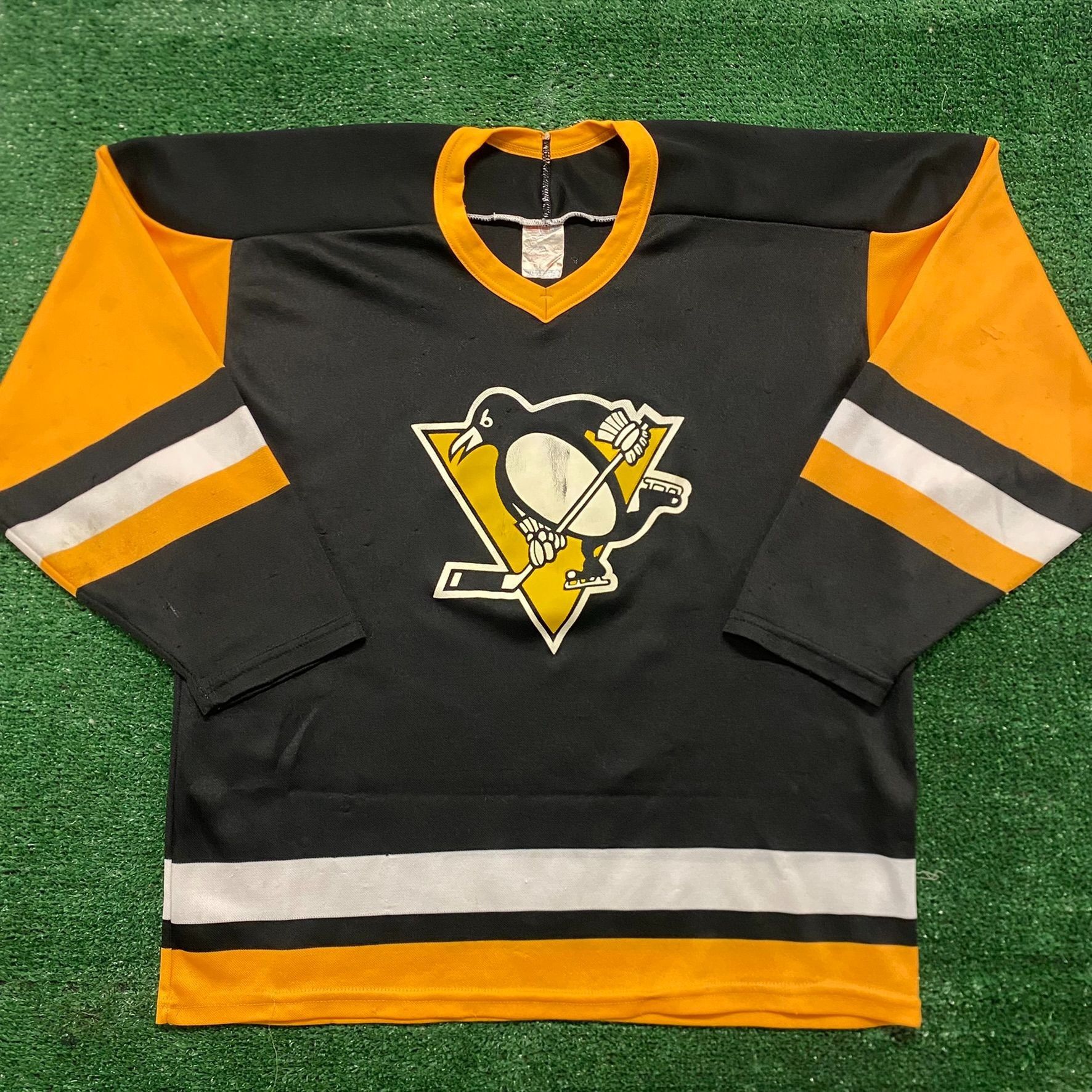 Ccm Vintage 80s Pittsburgh Penguins Jersey NHL Hockey Team Shirt Size US L / EU 52-54 / 3 - 1 Thumbnail