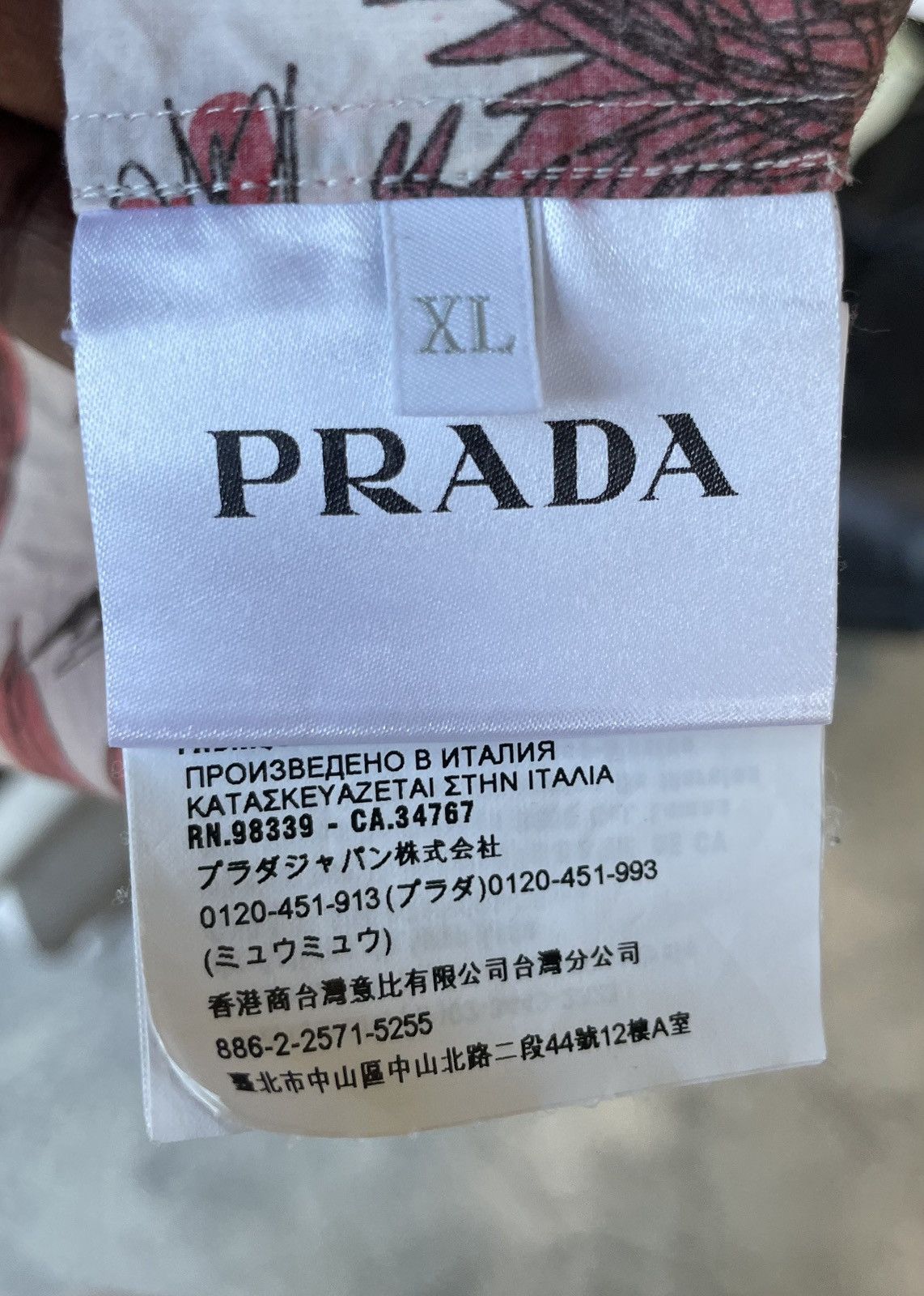 Prada Prada Floral Print Shirt Size US XL / EU 56 / 4 - 6 Thumbnail