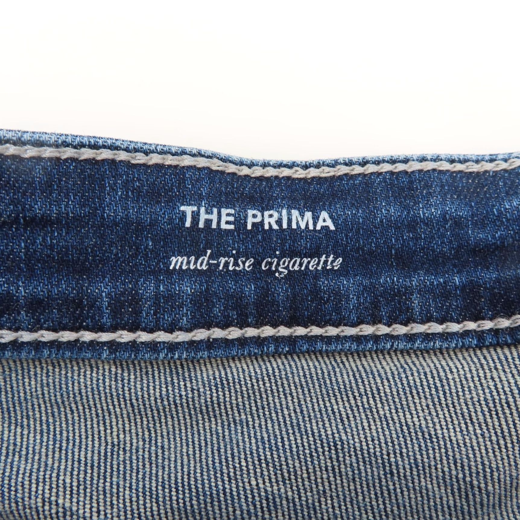 Denime AG Adriano Goldschmied Women 27 The Prima Mid Rise Cigarette Blue Denim Jeans Size 27" / US 4 / IT 40 - 7 Thumbnail