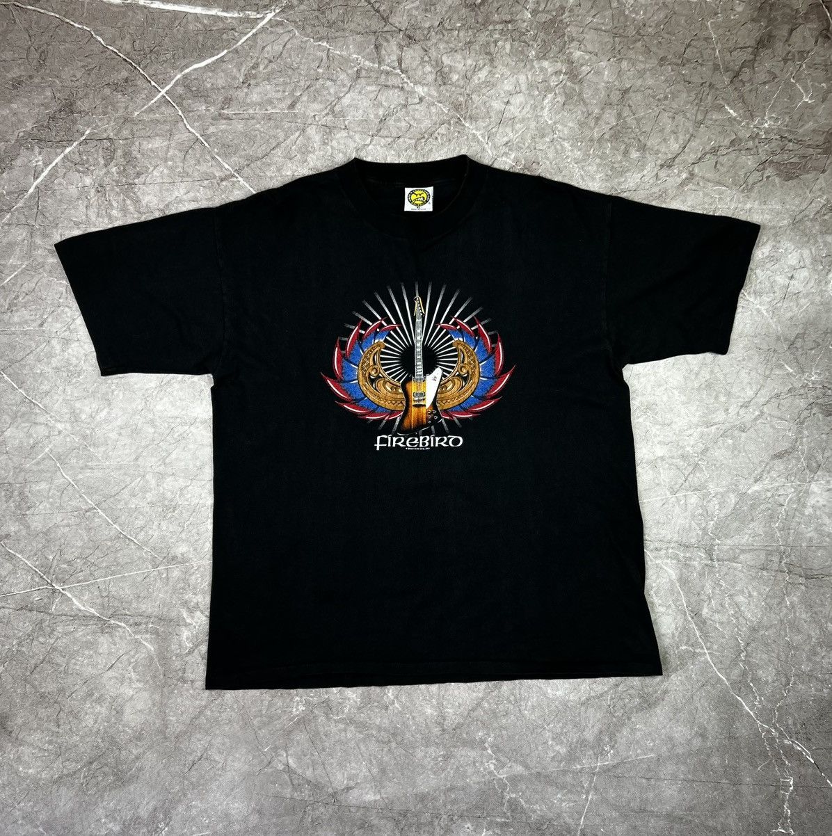 Vintage Vintage 90's Gibson USA Rock Guitar t-shirt Size US XL / EU 56 / 4 - 1 Thumbnail