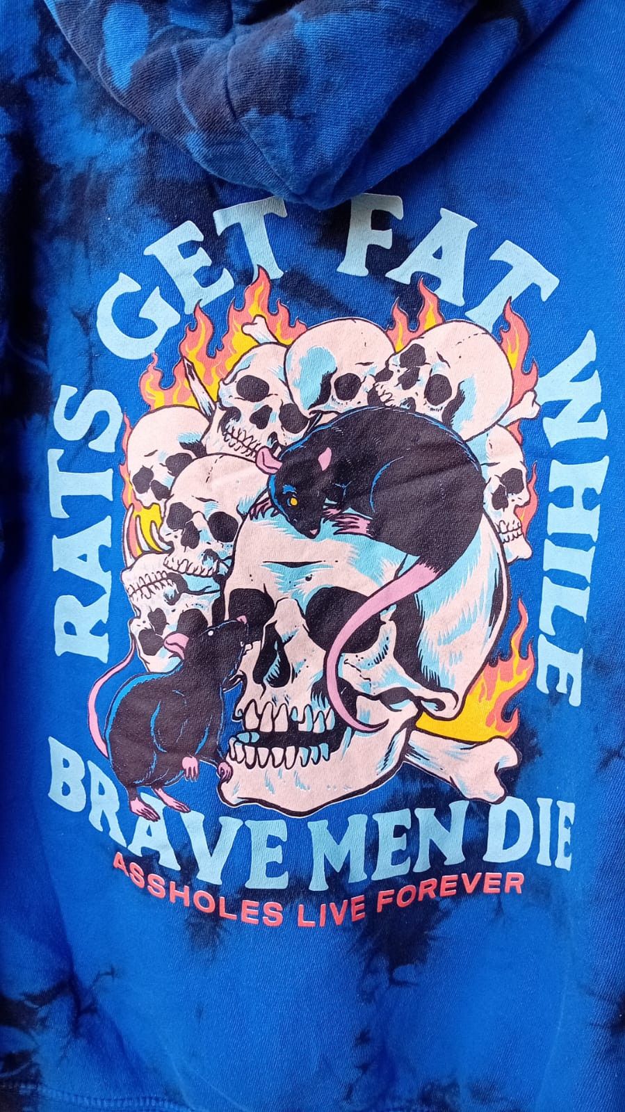 Other A**holes Live Forever Tye Dye Rats Get Fat Hoodie sz S Size US S / EU 44-46 / 1 - 3 Thumbnail