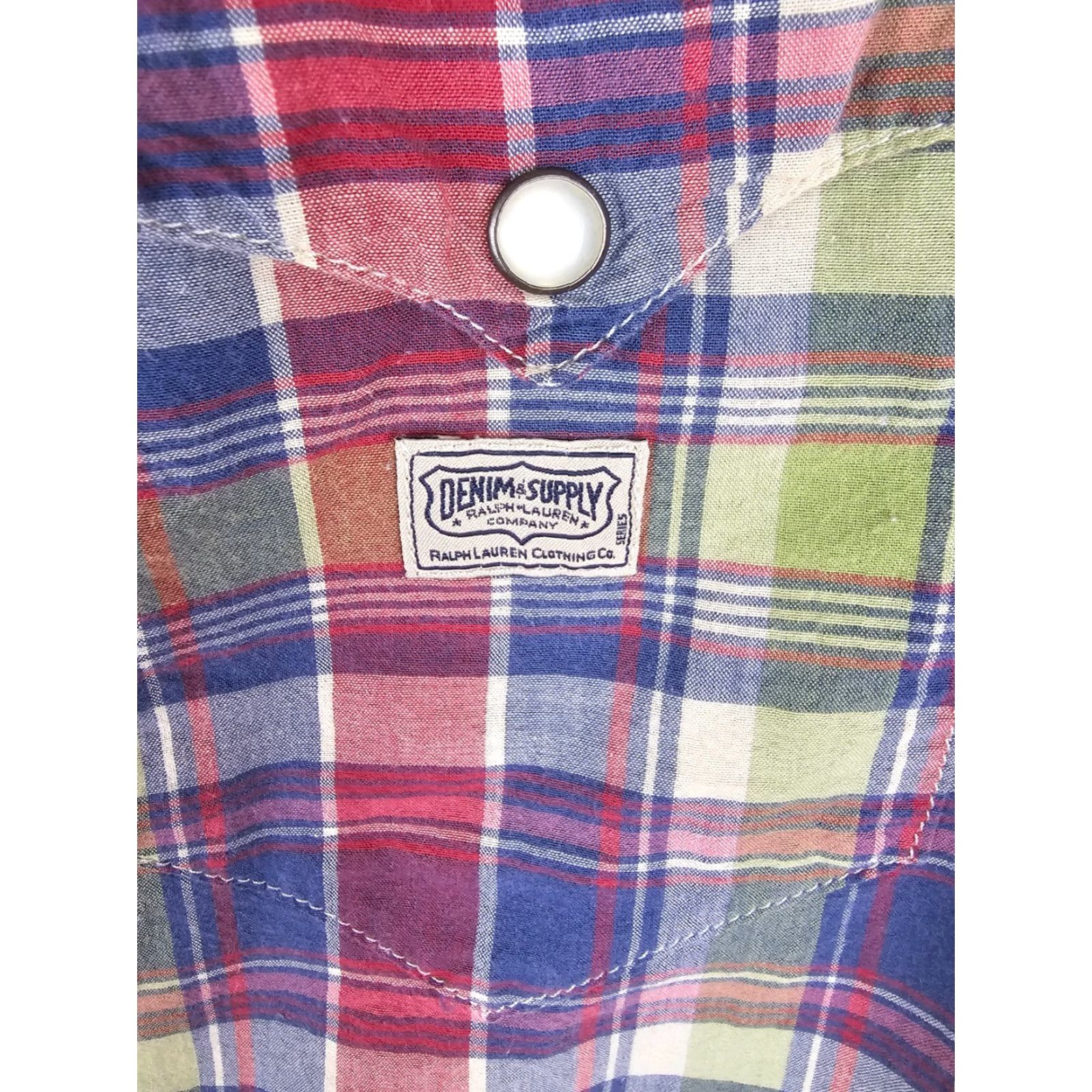 Ralph Lauren DENIM SUPPLY RALPH LAUREN POLO PLAID WESTERN COTTON SHIRT L 18 23 28 31 INCH MULTICOLOR Mens Size US L / EU 52-54 / 3 - 3 Thumbnail