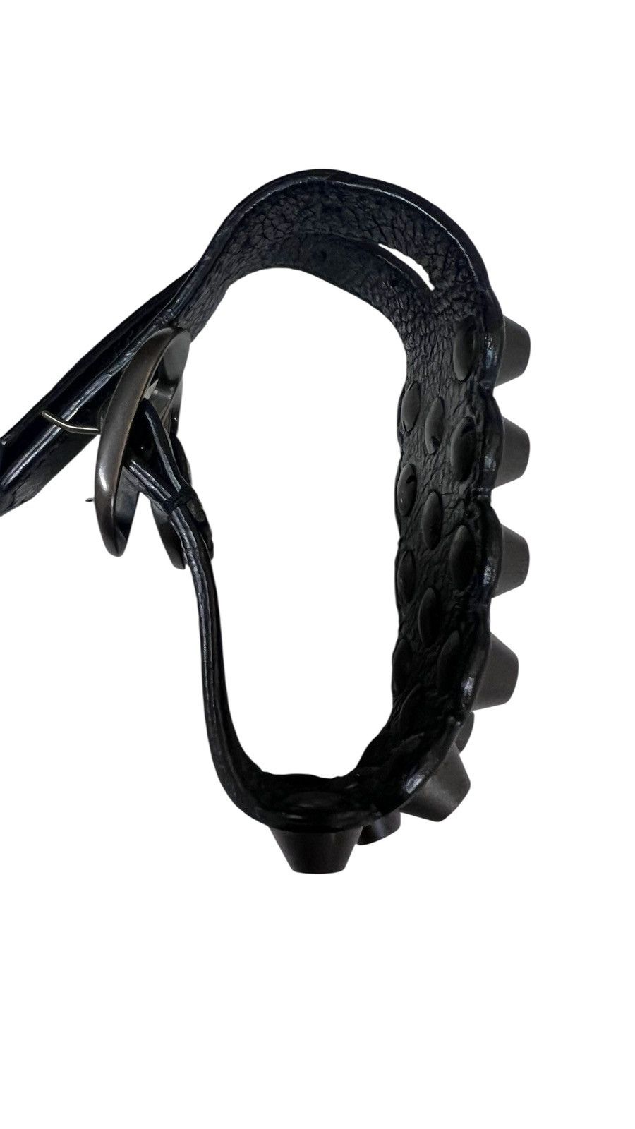 Balenciaga Balenciaga Black Agneau Triple Stud Leather Bracelet NWT Size ONE SIZE - 10 Thumbnail