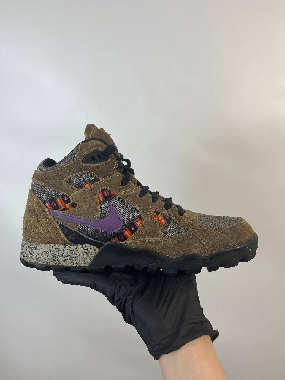 Nike RARE Vintage Nike AIR Brown Shoes 90s Sneakers Unisex 7.5 Size US 7.5 / IT 37.5 - 2 Thumbnail