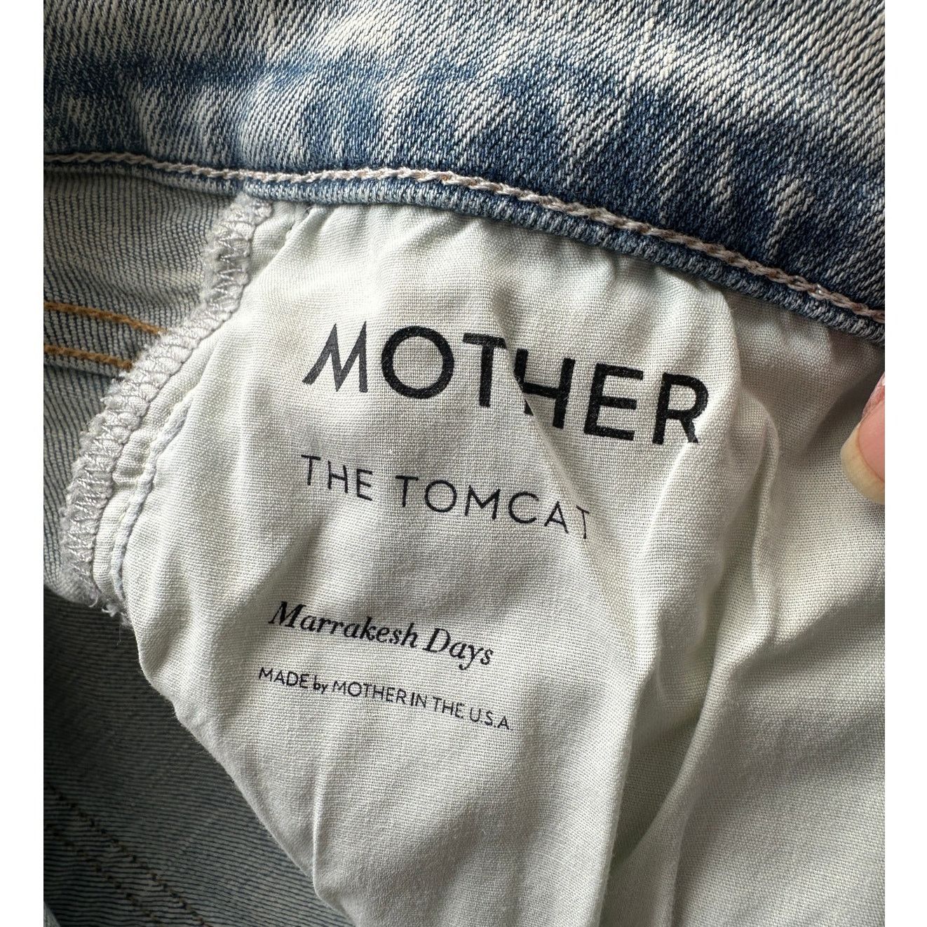 Other Mother Tomcat Straight Jeans Blue 33 Button Marrakesh Days Size 33" - 7 Thumbnail