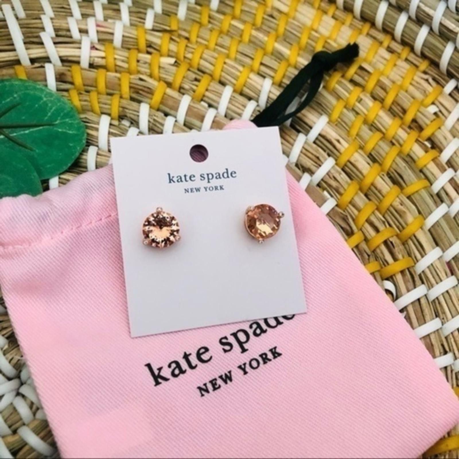 Designer Kate Spade Peach Stud Earrings NWT Size ONE SIZE - 1 Thumbnail