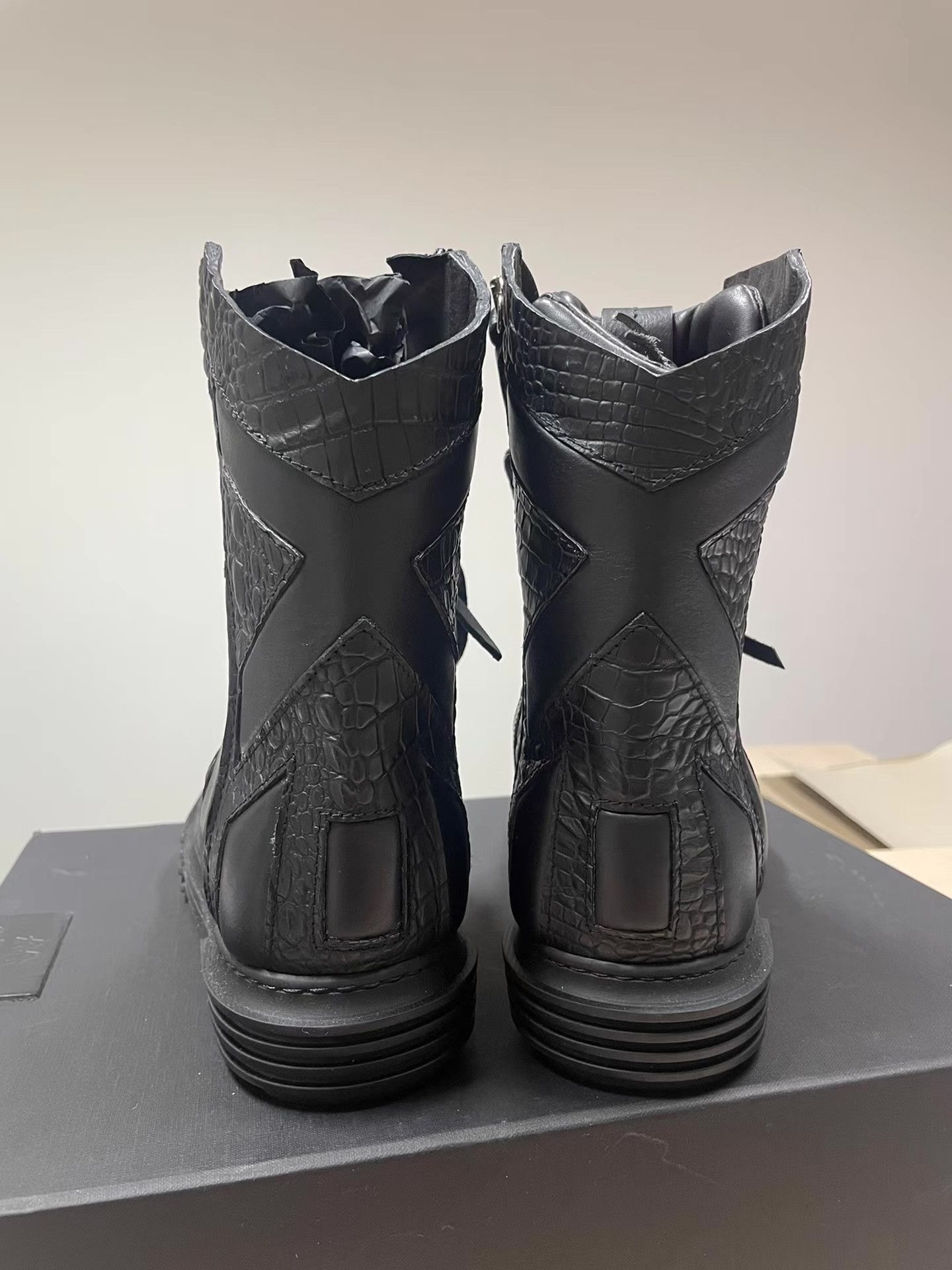 Artselab Artselab Men's Crocodile Embossed Boots Ｑ21 Size US 7 / EU 40 - 5 Thumbnail