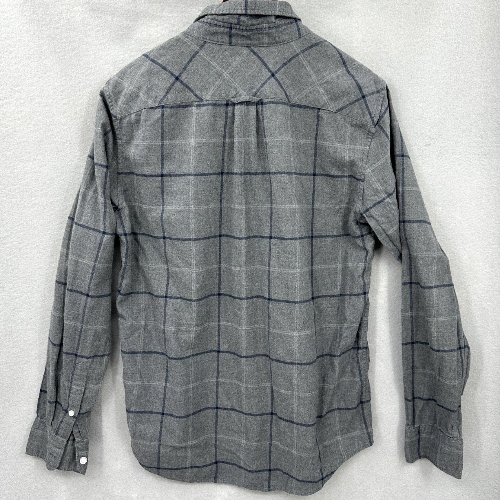 Everlane Everlane Shirt Women M Gray Flannel Button-Up Check Casual Pocket Preppy 90s Theme Mens Womens Girls Size M / US 6-8 / IT 42-44 - 4 Thumbnail