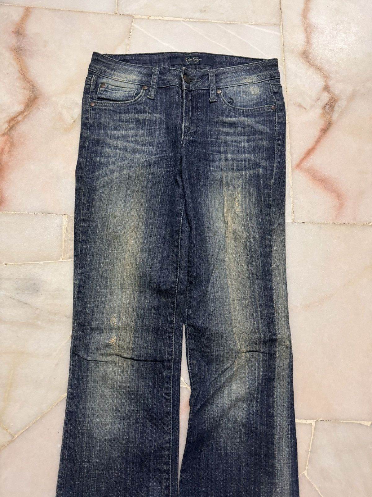 Vintage VINTAGE 2000s BELL BOTTOM FLARE RARE FADED Size US 27 - 5 Thumbnail