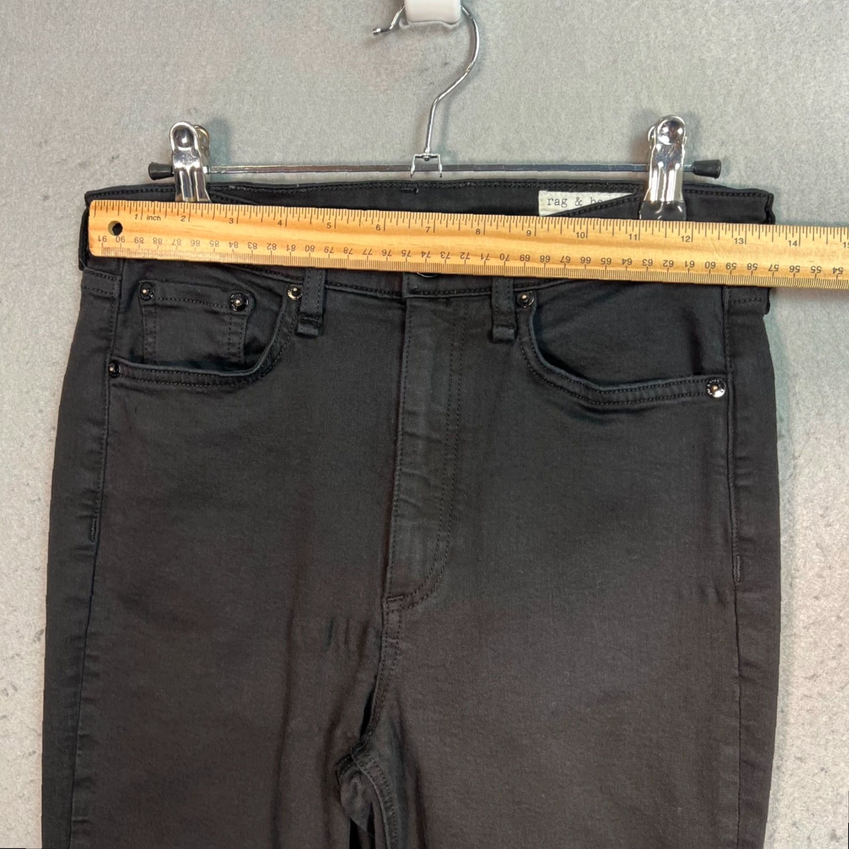 Rag & Bone RAG & BONE Women's High-Rise Skinny Jeans Size 28 Black Denim Size 28" / US 6 / IT 42 - 5 Thumbnail