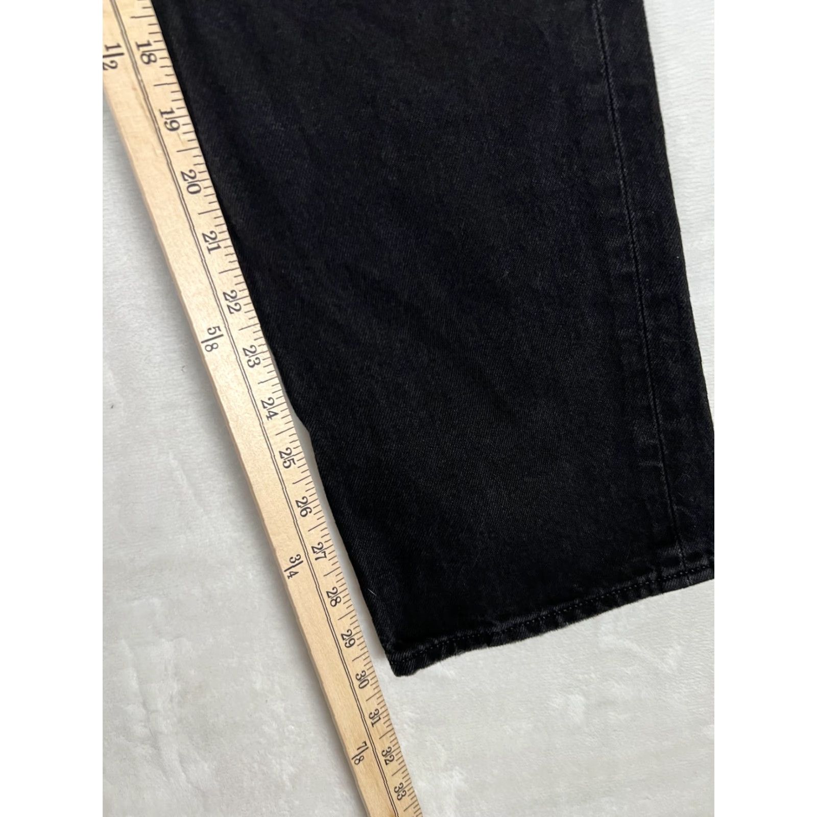 Express Express Jeans Women's 2 Black Modern Straight Super High Rise Distressed Denim Size 26" / US 2 / IT 38 - 2 Thumbnail