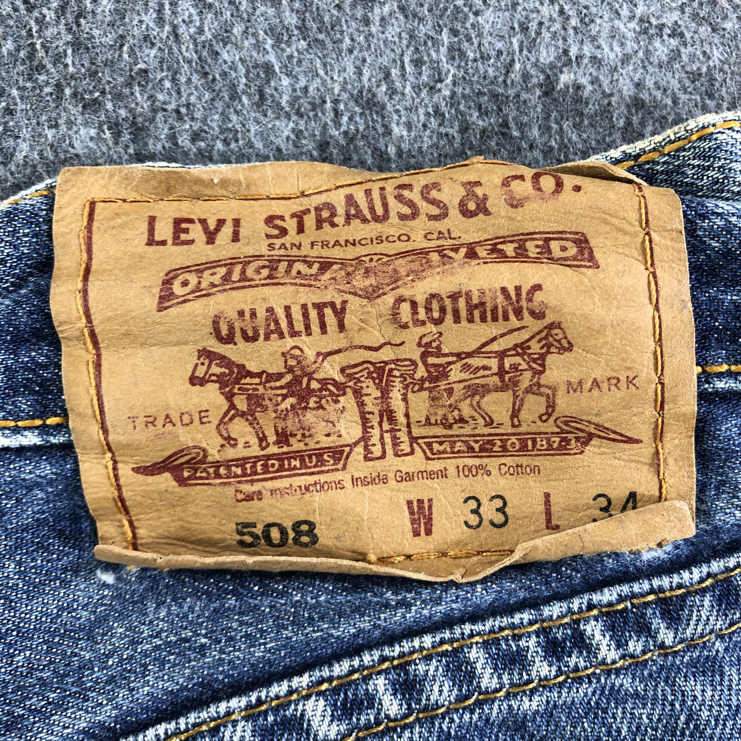 Levi's Vintage 90s Blue Wash Levis 508 Jeans-J3909 Size US 34 / EU 50 - 5 Thumbnail
