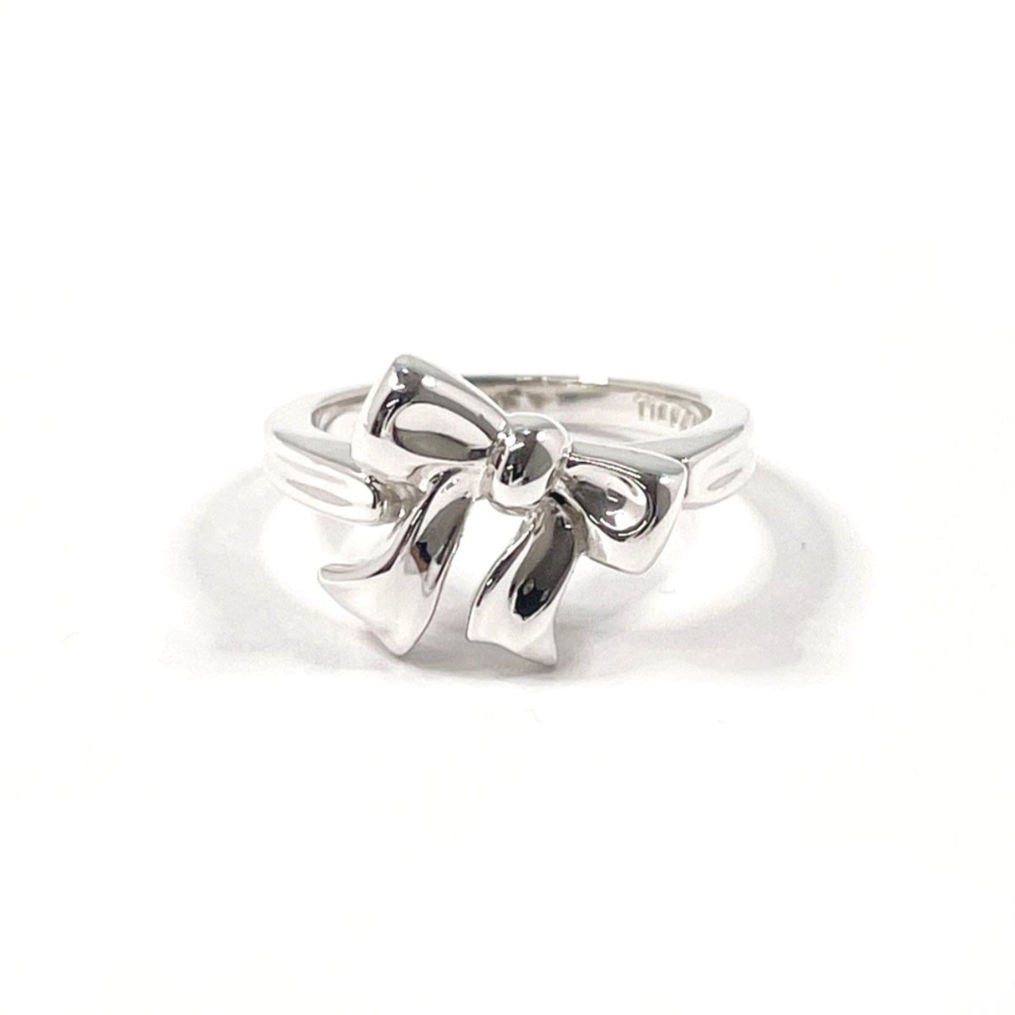 Tiffany & Co. TIFFANY&Co. Tiffany Ribbon Ring, Sterling Silver 925, Size 8, Silver, Women's Size ONE SIZE - 1 Thumbnail