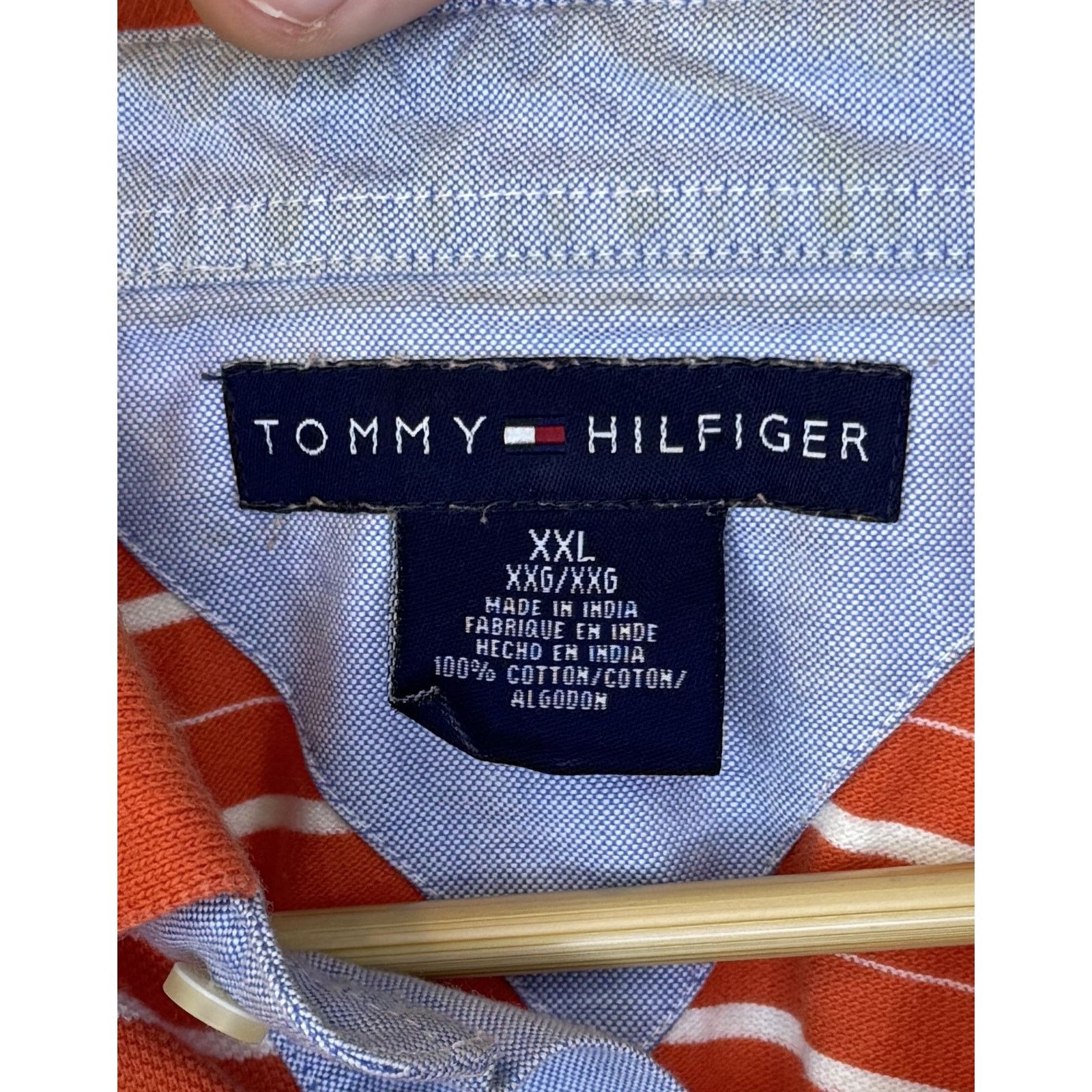 Tommy Hilfiger Tommy Hilfiger Shirt Mens 2XL Red White Striped Polo Size US XXL / EU 58 / 5 - 3 Thumbnail