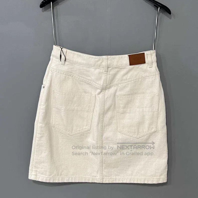 Hermes Hermes Cream denim skirt Size 42" / US 20 - 3 Thumbnail