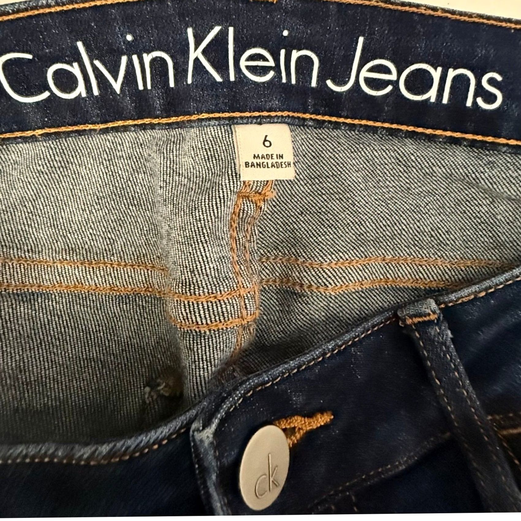 Vintage Calvin Klein Jeans Skinny Ankle Dark Wash Size 6 Stretch Denim 2017 ERA Womens Size 28" / US 6 / IT 42 - 4 Thumbnail