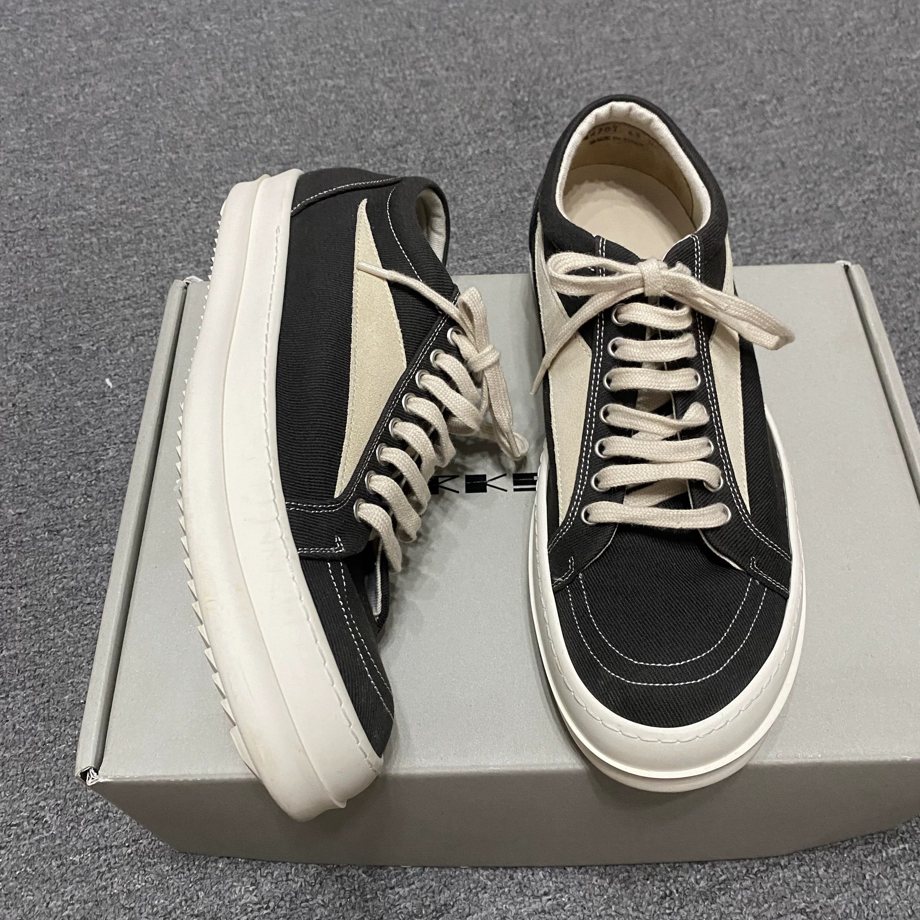 Rick Owens Rick Owens 'Vans' Black Suede Leather Low Top Sneakers