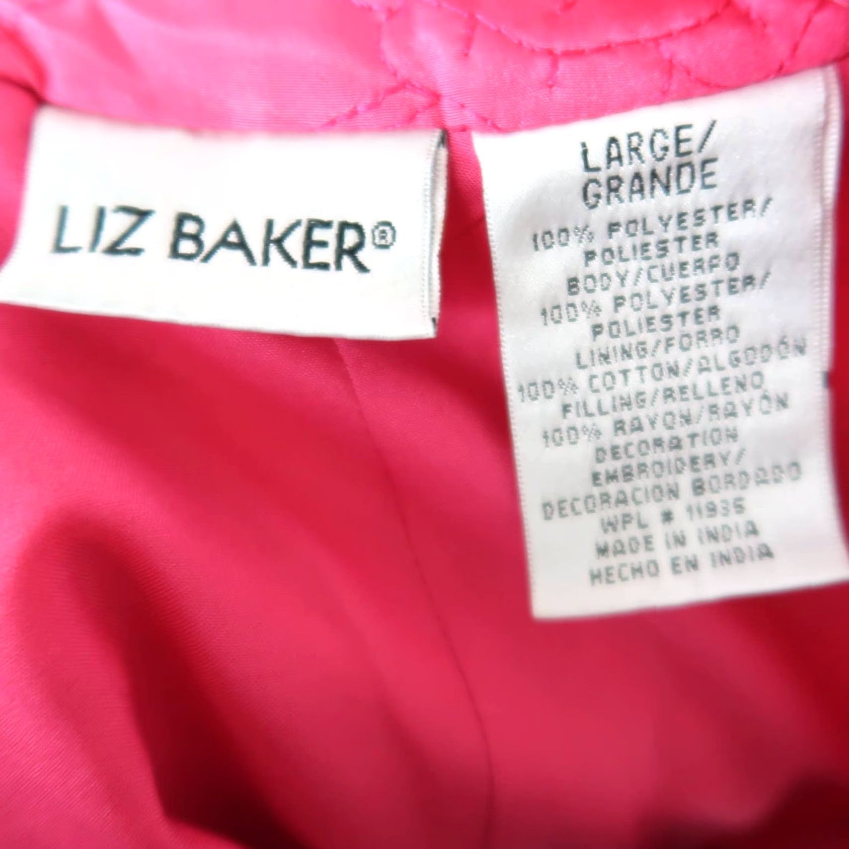 Vintage VINTAGE Liz Baker hot pink satin floral quilt embroidered jacket L Women's Size L / US 10 / IT 46 - 6 Thumbnail