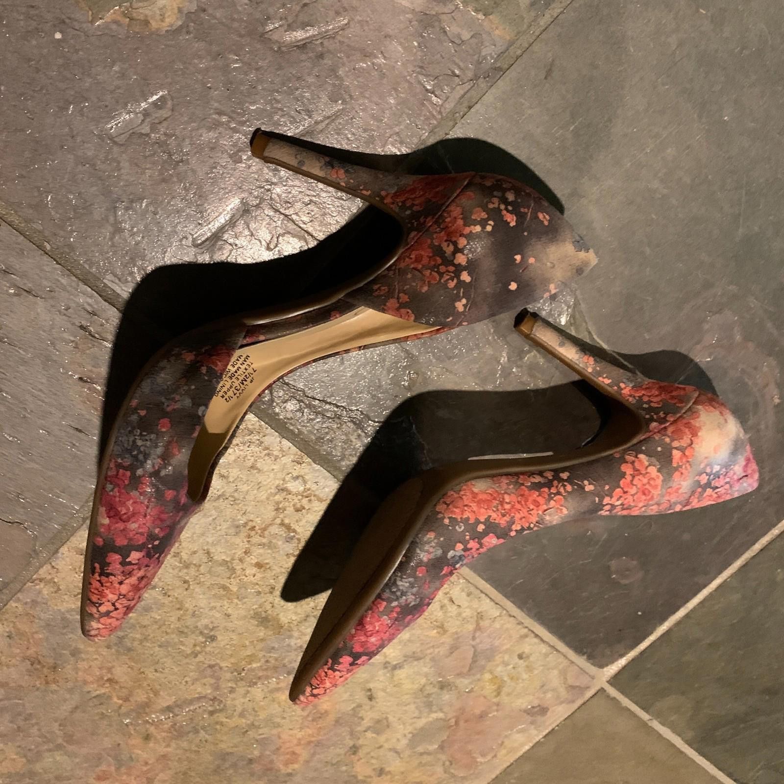 Designer Jessica Simpson JP-Livvy Floral Sz 7.5M 3.5" High Heels G101 Size US 7.5 / IT 37.5 - 4 Thumbnail